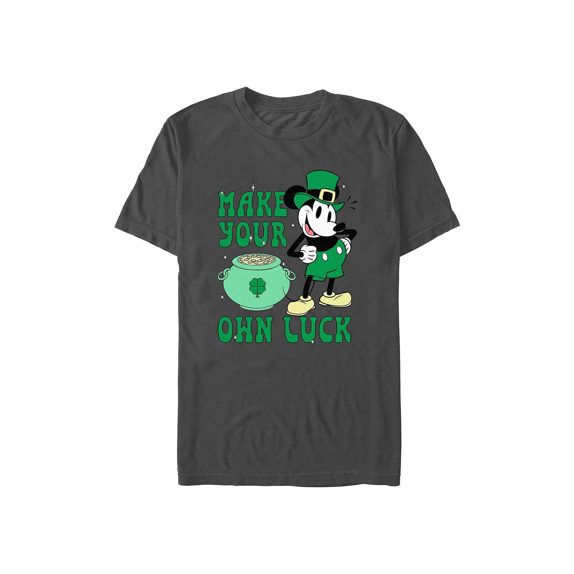 Disney's Mickey Mouse Make Your Own Luck Men's Graphic Tee, Size: XL, Grey Product Image