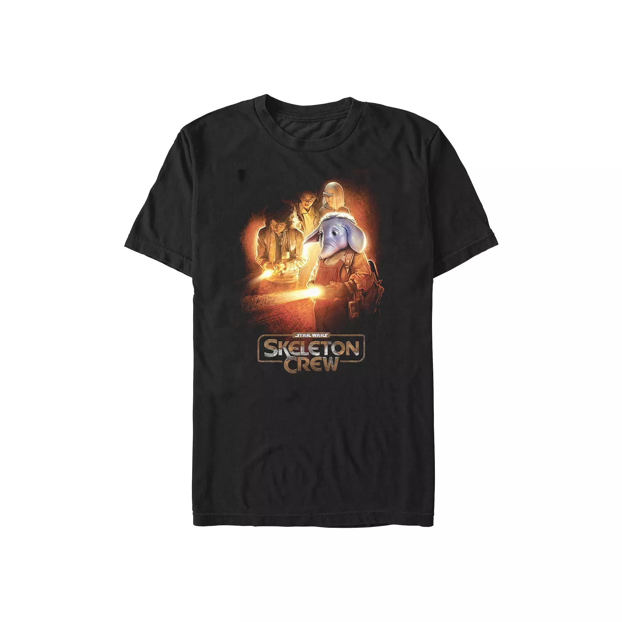 Men's Star Wars Skeleton Crew Looking In The Dark Graphic Tee, Size: Medium, Black Product Image