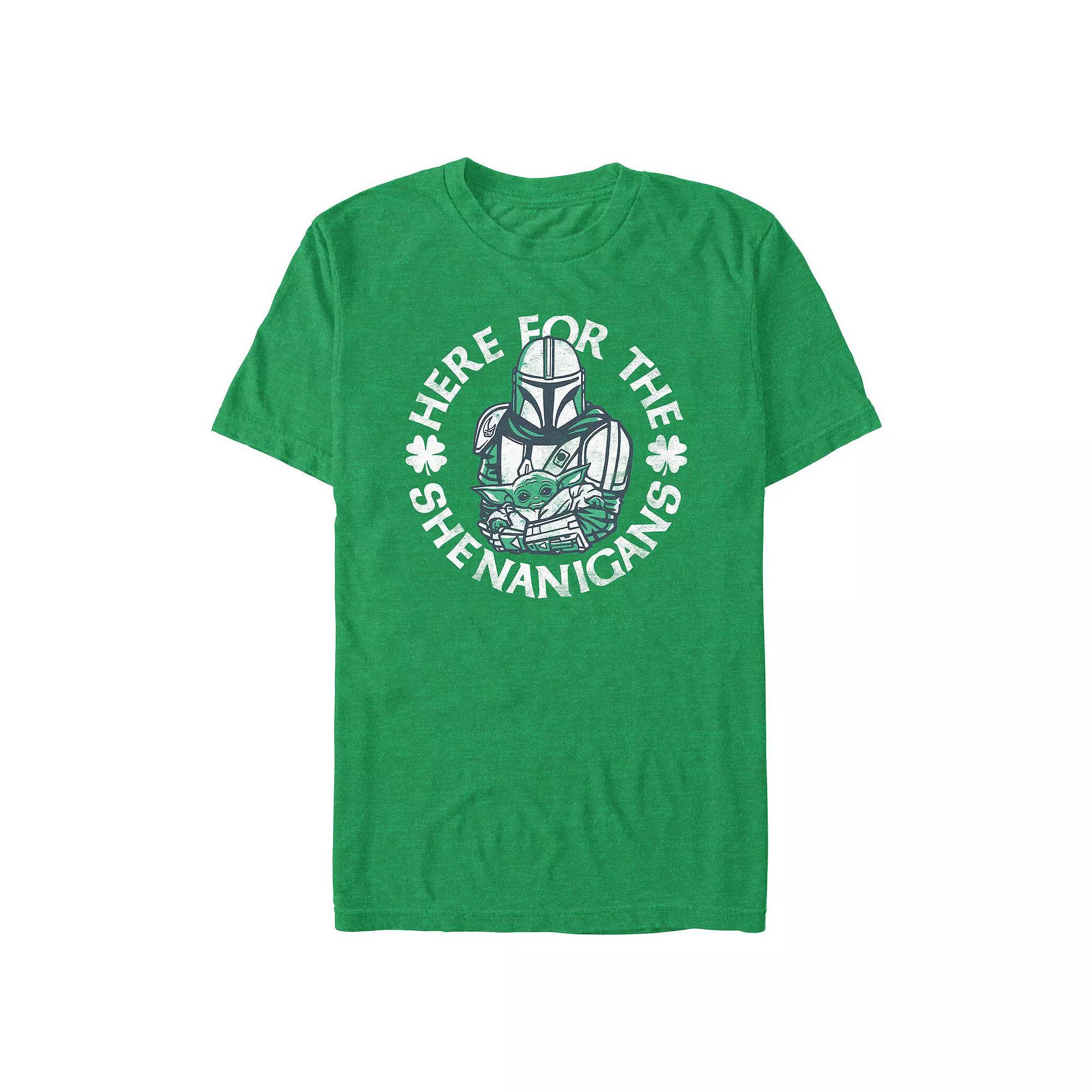 Big & Tall Star Wars The Mandalorian The Child Here For The Shenanigans Graphic Tee, Men's, Size: 4XL, Kelly Grey Product Image