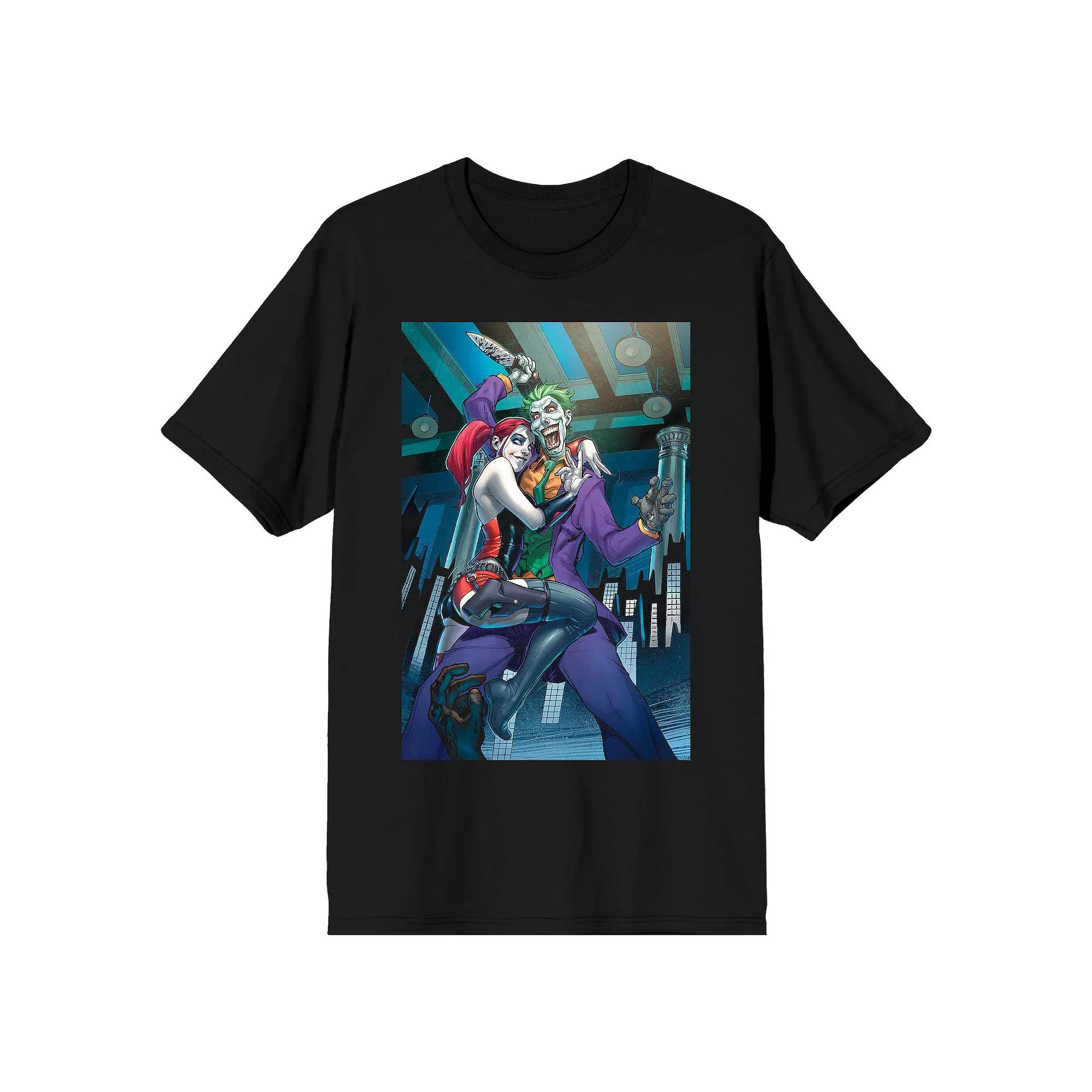 Men's Joker and Harley Quinn Cuddle Tee, Size: XL, Green Product Image
