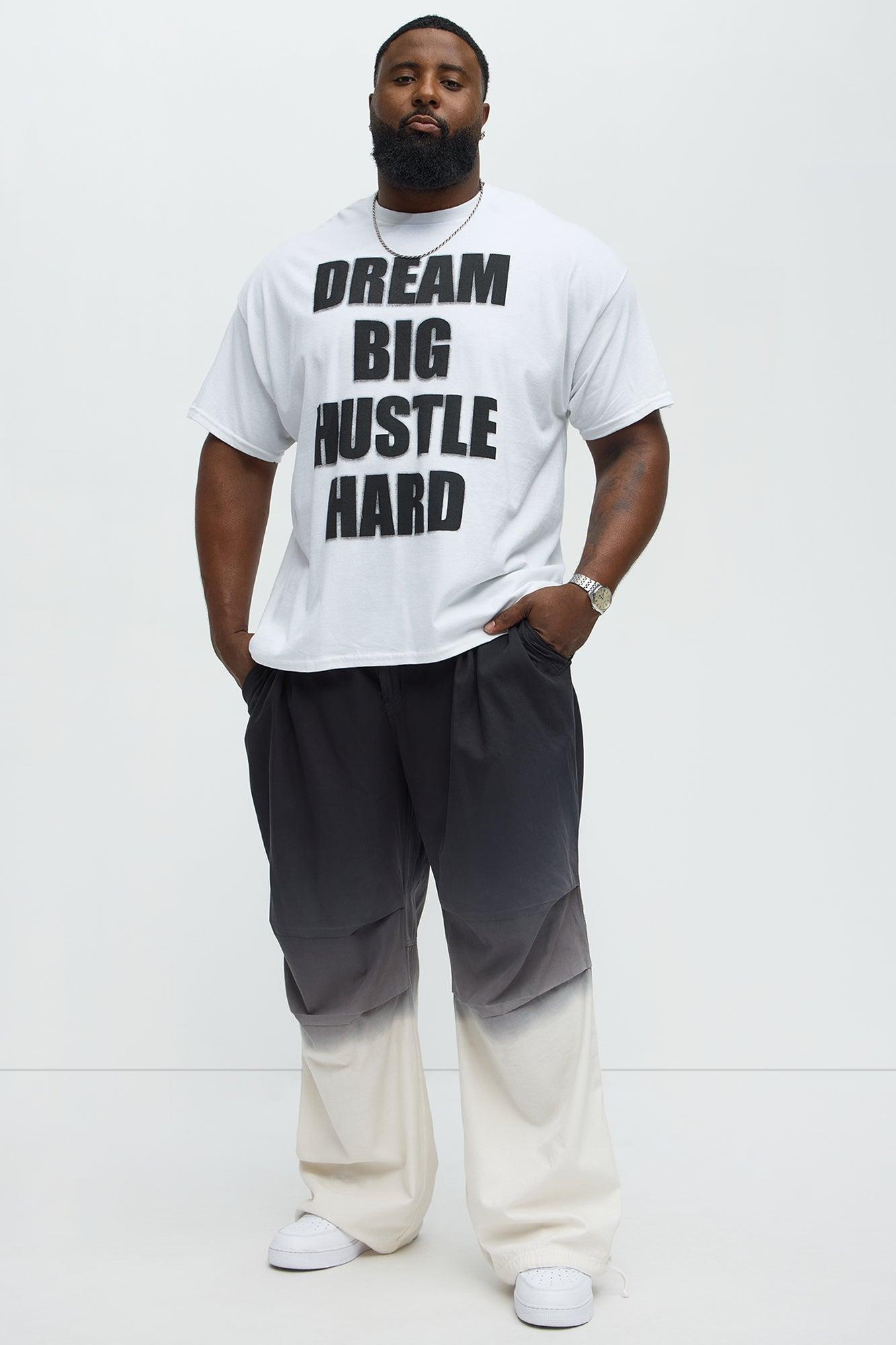 Dream Big Hustle Hard Short Sleeve Tee - White Product Image