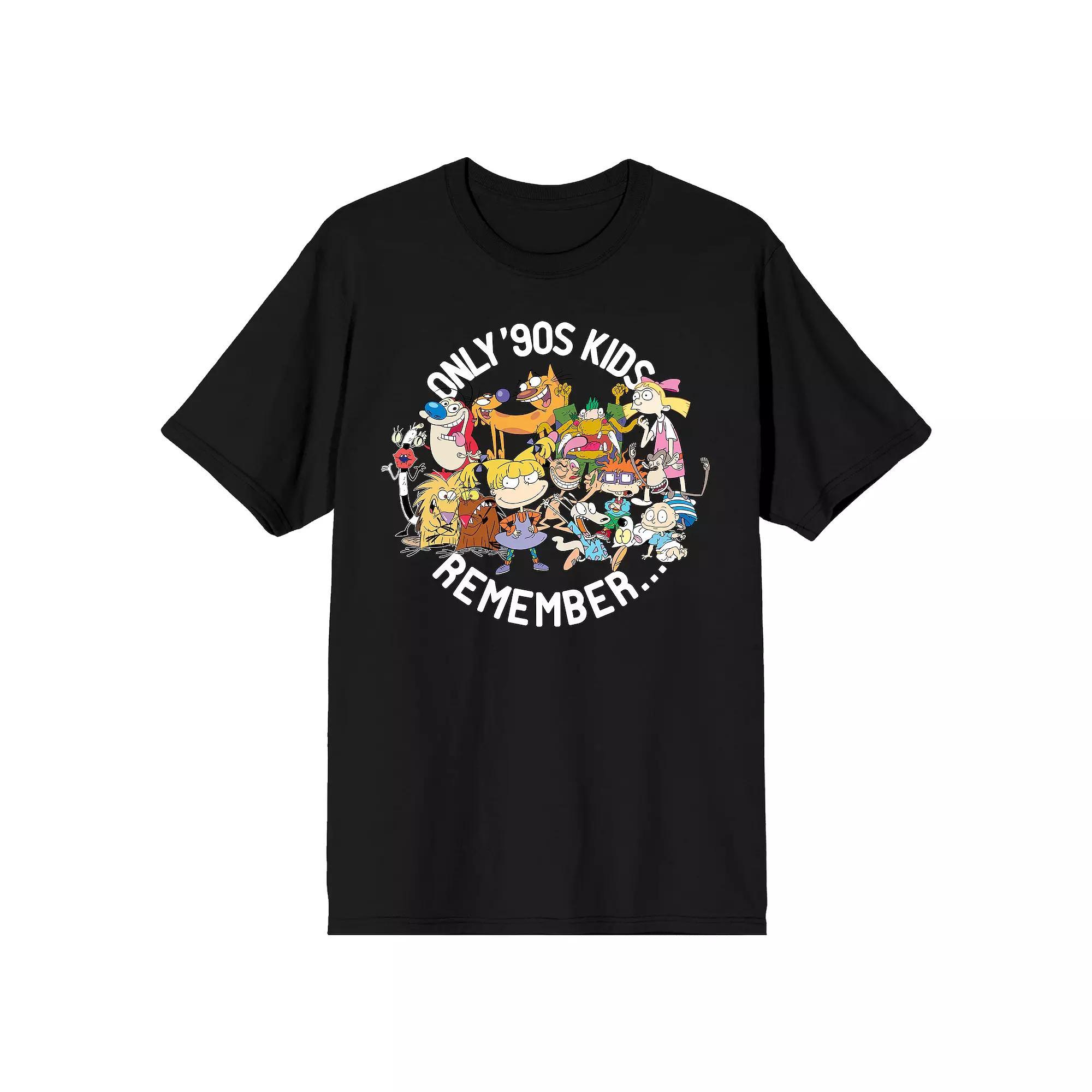 Men's Nickelodeon Only 90s Kids Tee, Size: XXL, Black Product Image