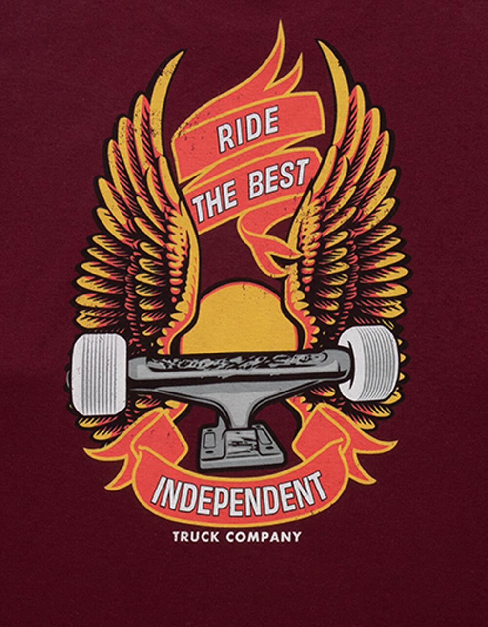 INDEPENDENT Ride Free Mens Tee - MAROON Product Image