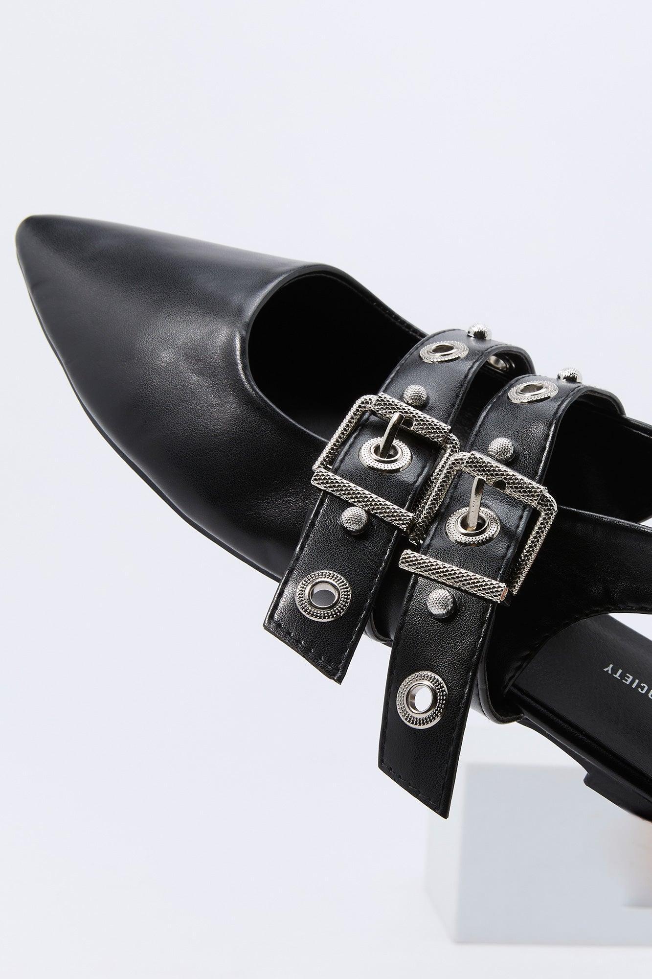 Double Buckle Slingback Flats Female Product Image