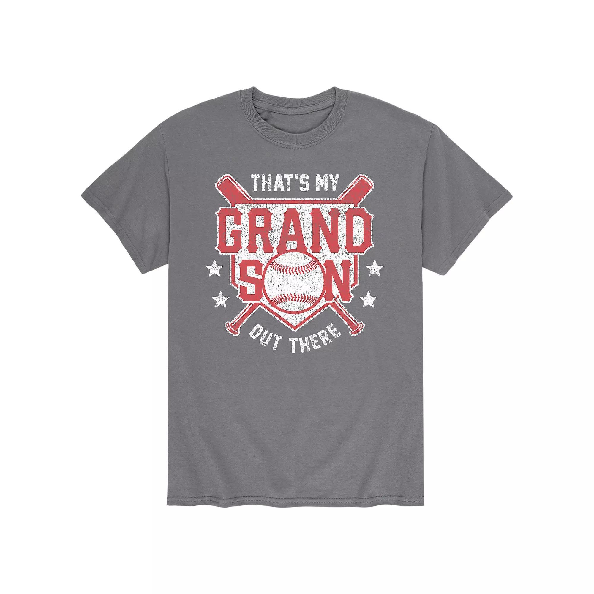 Men's That's My Grandson Out There Tee, Size: Medium, Gray Product Image