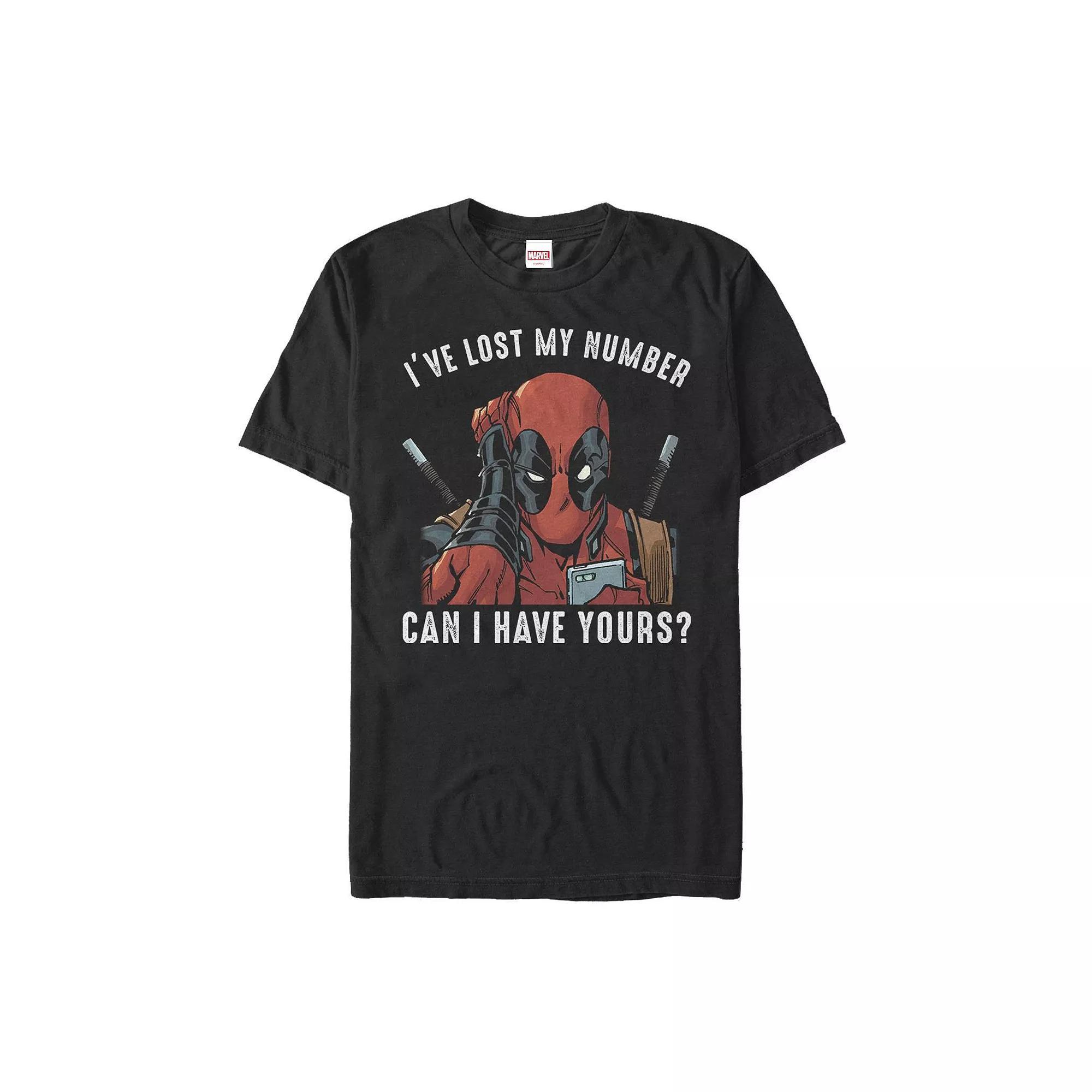 Men's Marvel Comics Deadpool Lost Number Tee, Size: XXL, Black Product Image