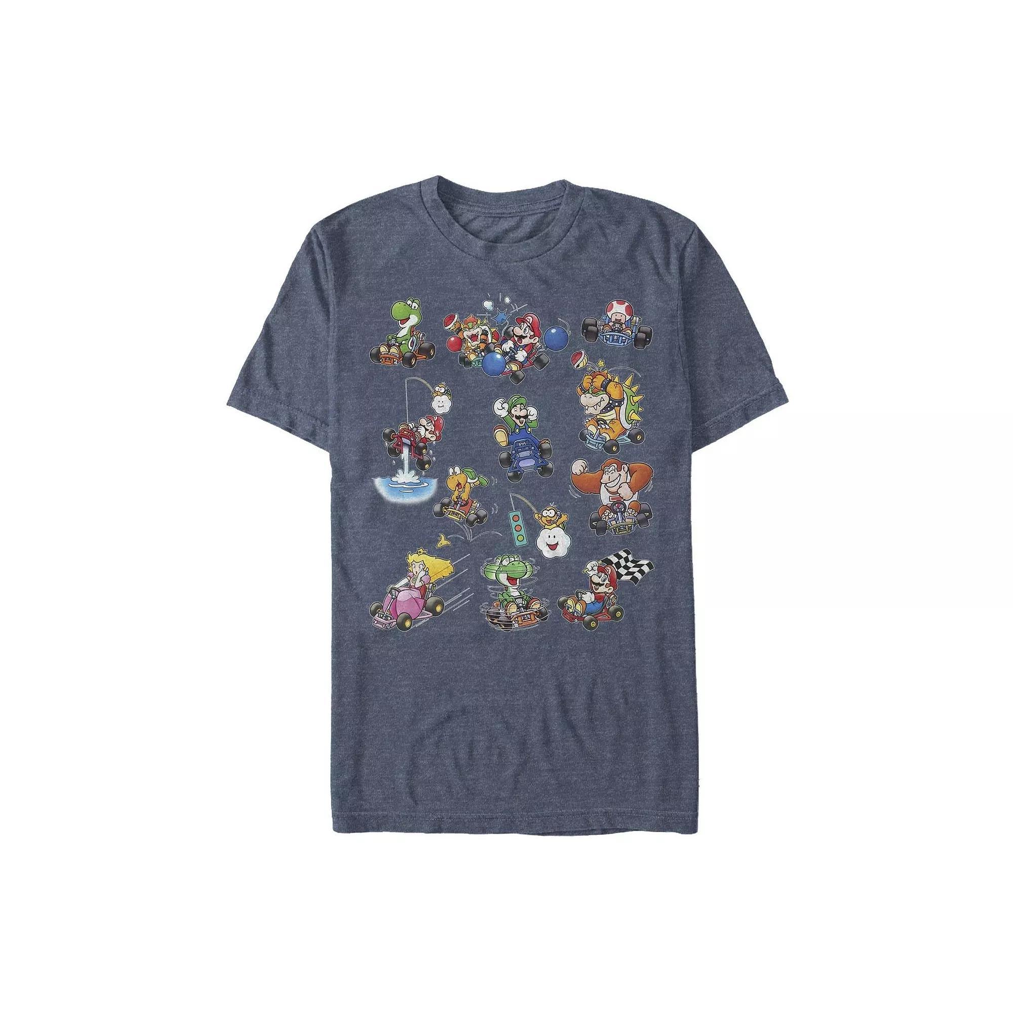 Men's Irish Mario Kart Clashing Battles Tee, Size: Medium, Navy Grey Product Image