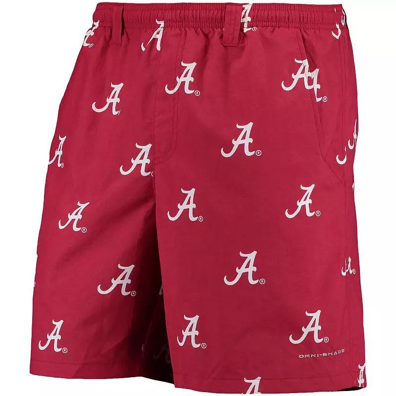 Men's Columbia PFG Crimson Alabama Crimson Tide Backcast II 8-in. Omni-Shade Hybrid Shorts, Size: 2XL, Red Product Image