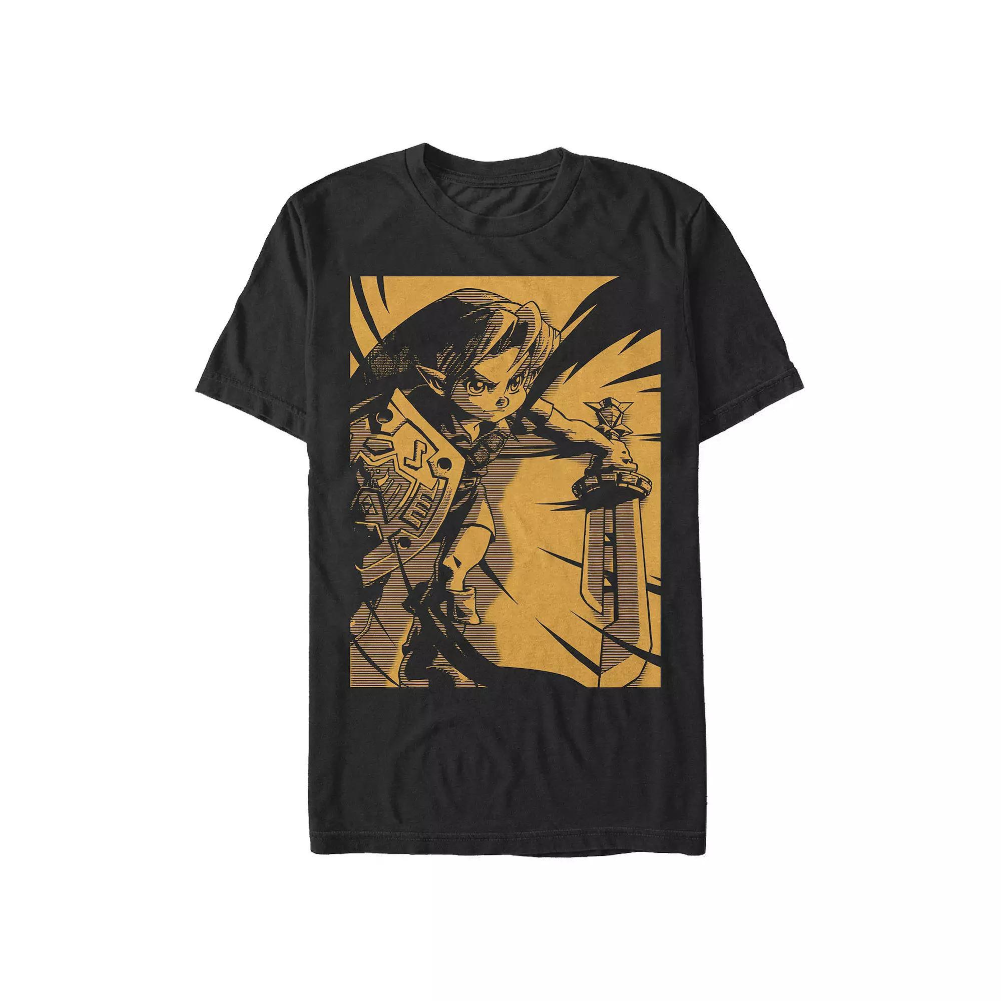 Men's The Legend Of Zelda Link Ready Graphic Tee, Size: Large, Black Product Image