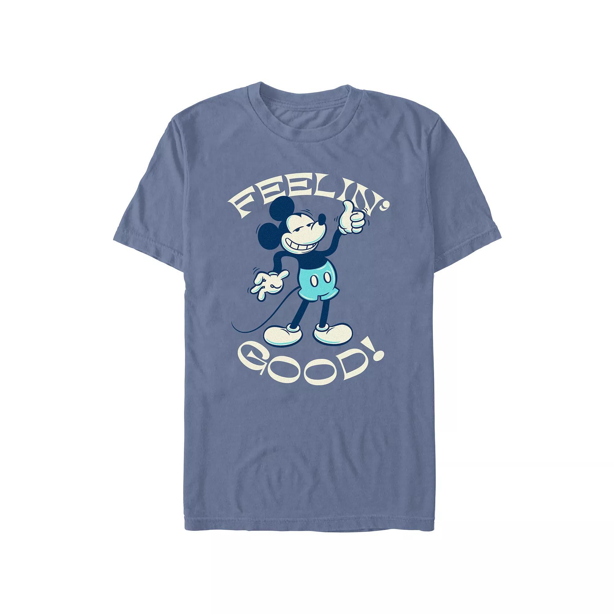 Men's Comfort Colors® Disney's Mickey Mouse Feelin' Good Graphic Tee, Size: Medium, Blue Jean Product Image