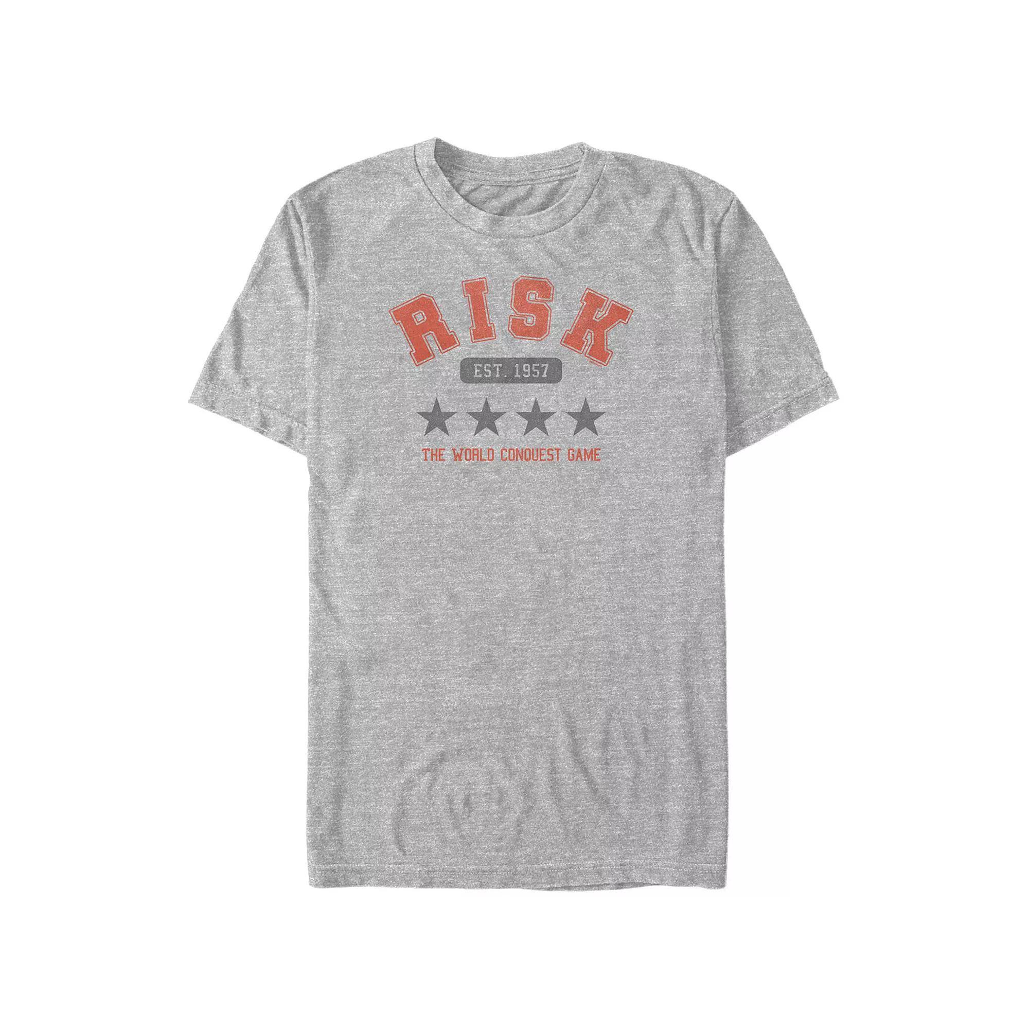 Big & Tall Risk Est. 1957 The World Conquest Game Graphic Tee, Men's, Size: Large Tall, Athletic Grey Product Image