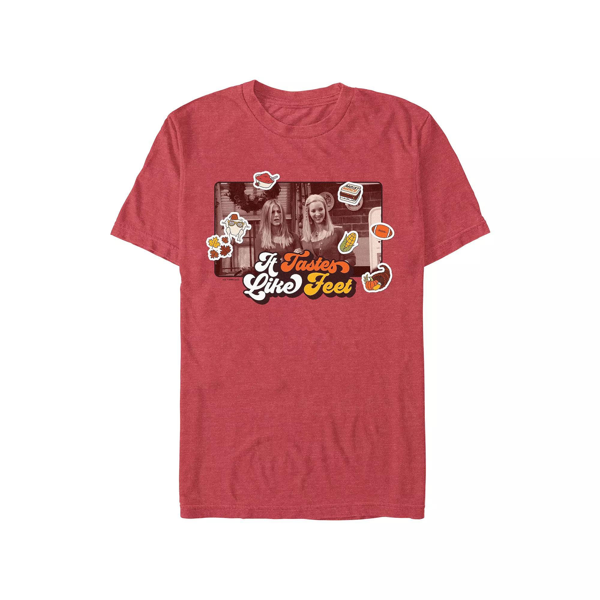 Men's Friends It Tastes Like Feet Graphic Tee, Size: Large, Red Grey Product Image