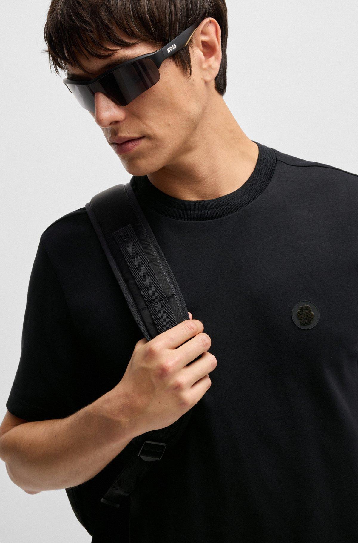 Thermo-regulating T-shirt in cotton with Double B monogram Product Image