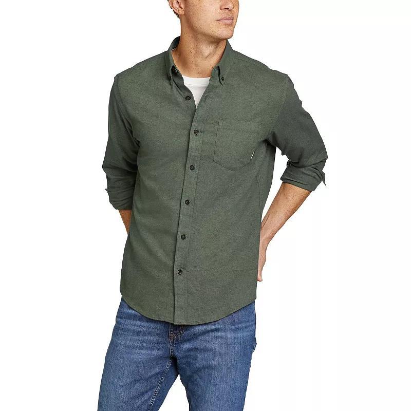 Men's Eddie Bauer Field Flannel Button-Down Shirt, Size: Medium, Loden Product Image