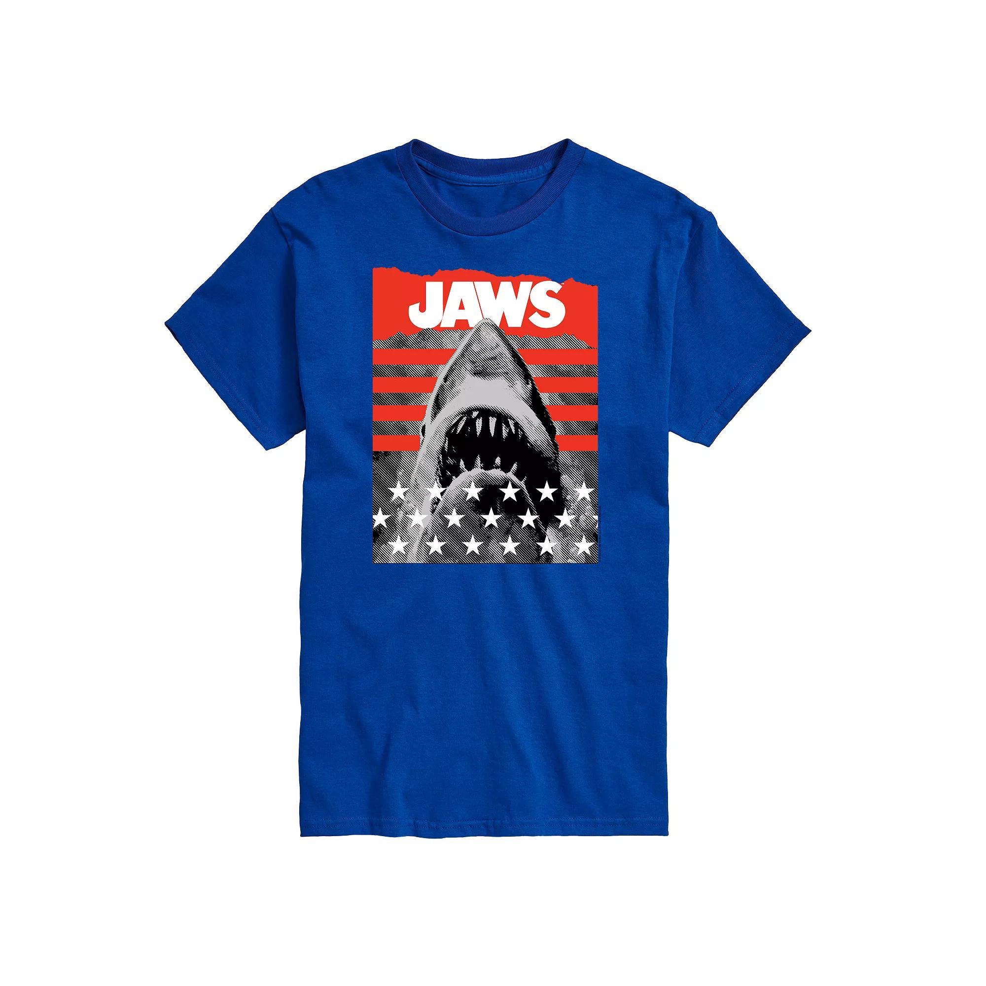 Big & Tall Jaws and Stripes Tee, Men's, Size: 3XB, Blue Product Image