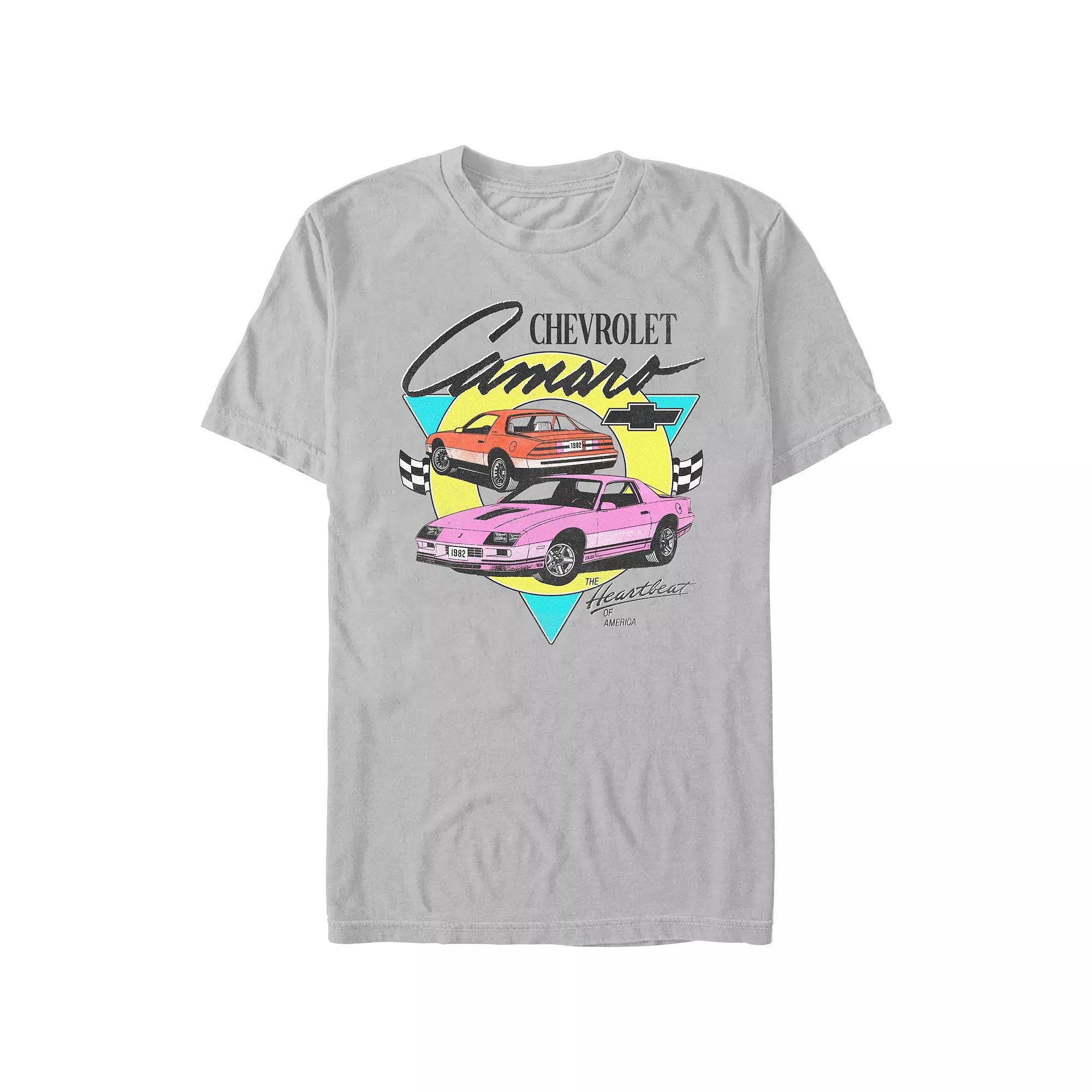 Men's Chevrolet Camaro The Heartbeat Graphic Tee, Size: Large, Silver Product Image