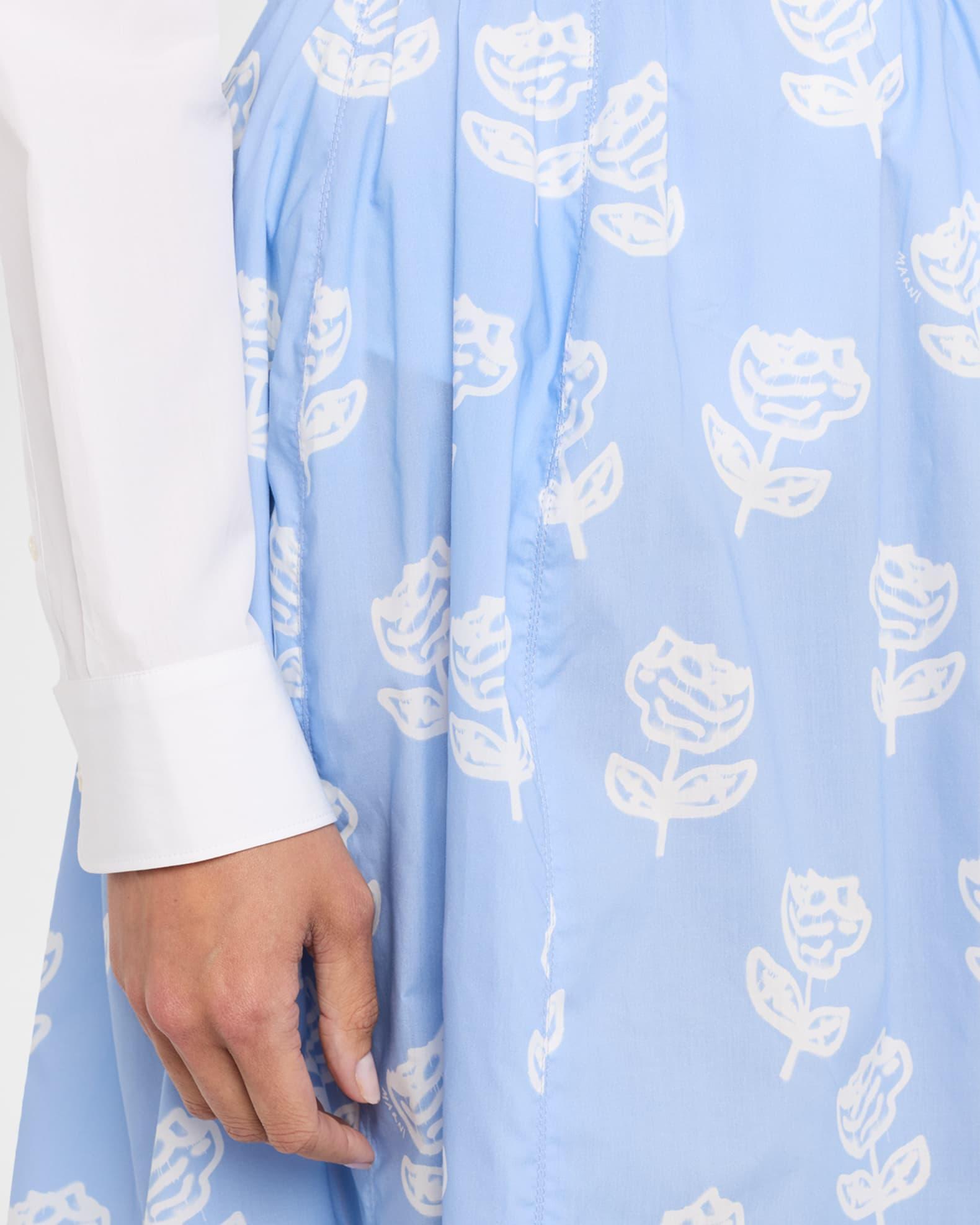 Floral Cotton Midi Skirt Product Image