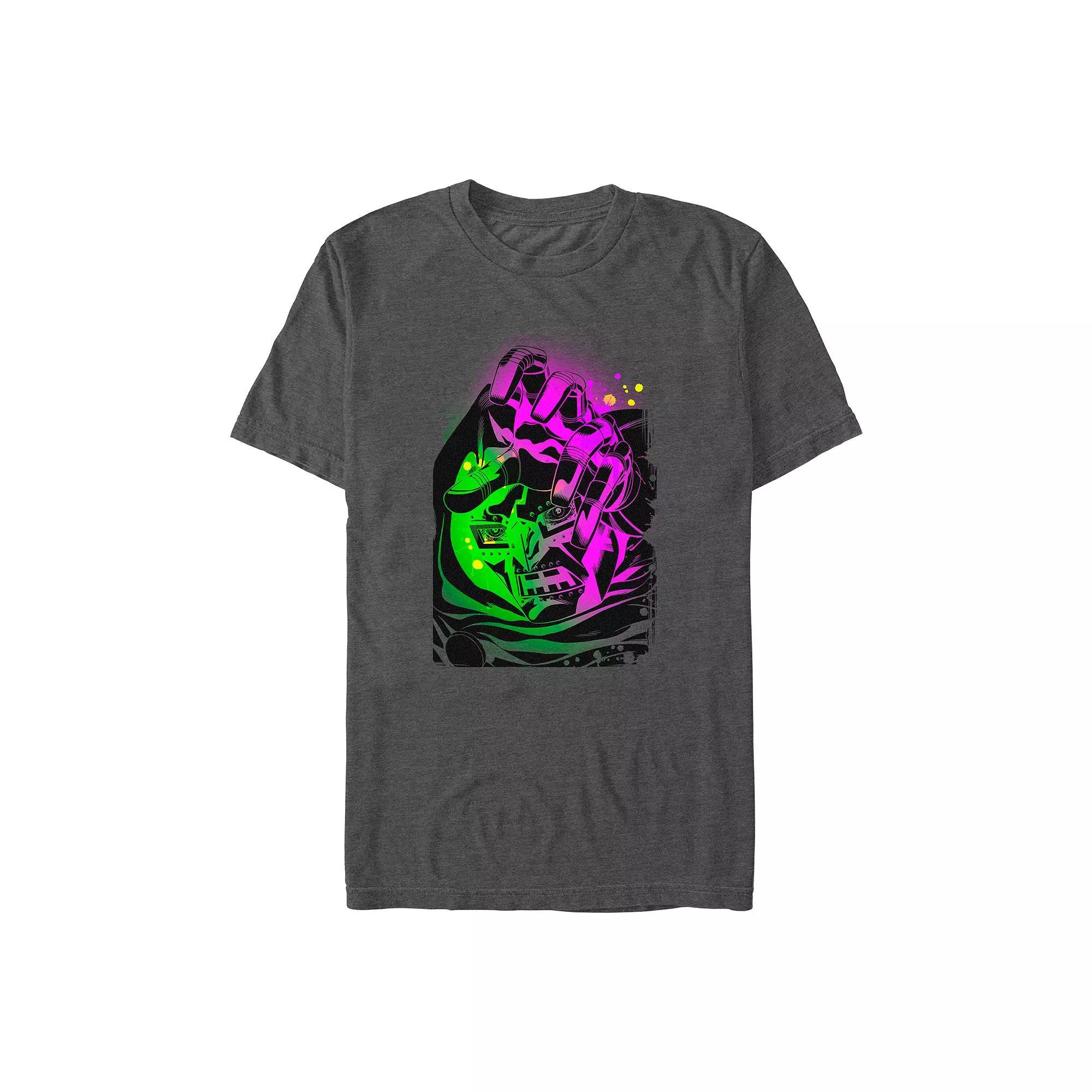 Big & Tall Marvel Fantastic Four Dr. Doom Glowing Graphic Tee, Men's, Size: XL Tall, Grey Heather Product Image