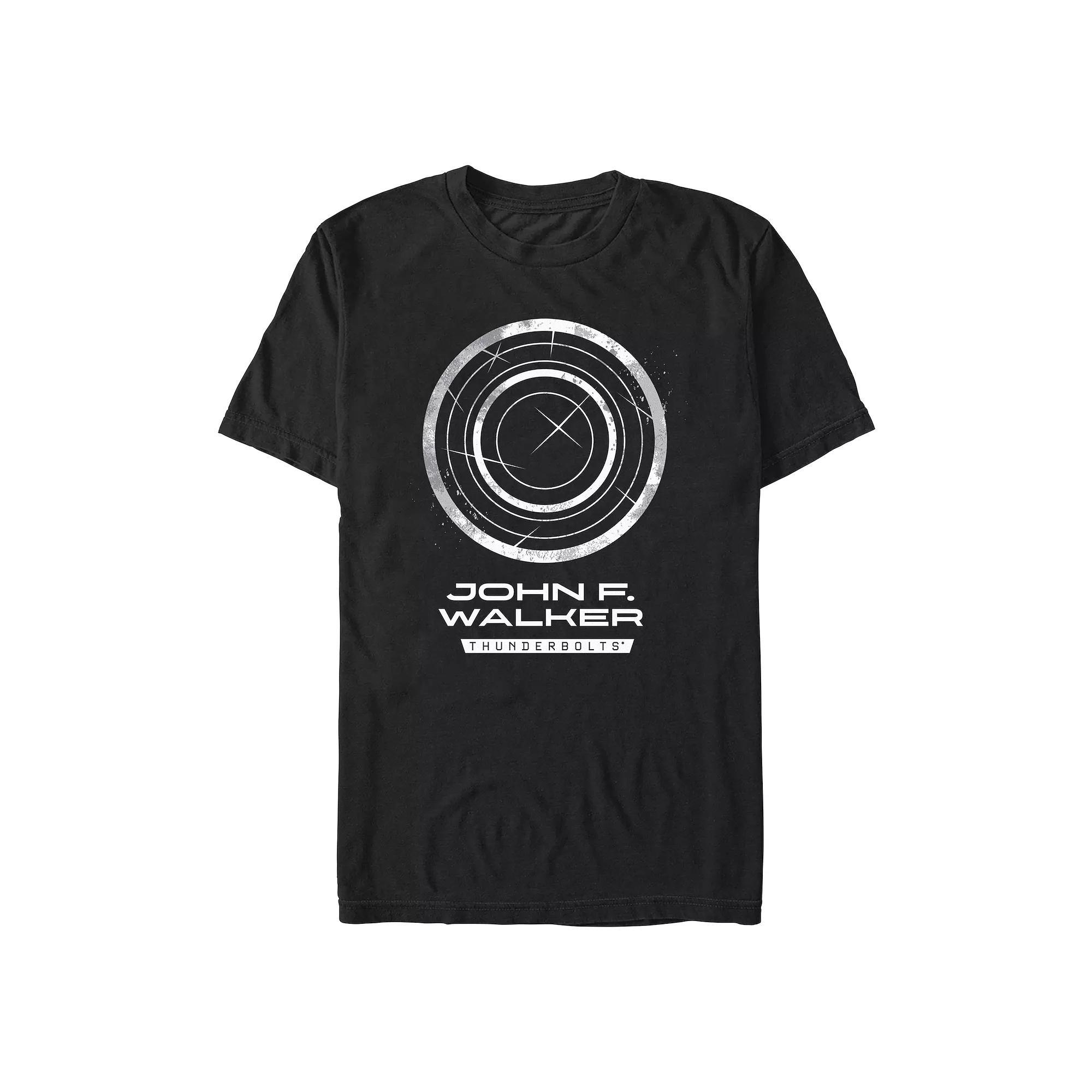 Men's Marvel Thunderbolts John Walker Symbol Graphic Tee, Size: Large, Black Product Image