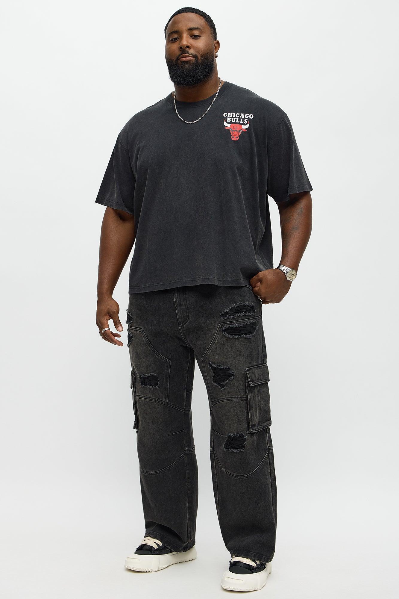 Bulls Freethrow Oversized Short Sleeve Tee - Black Product Image