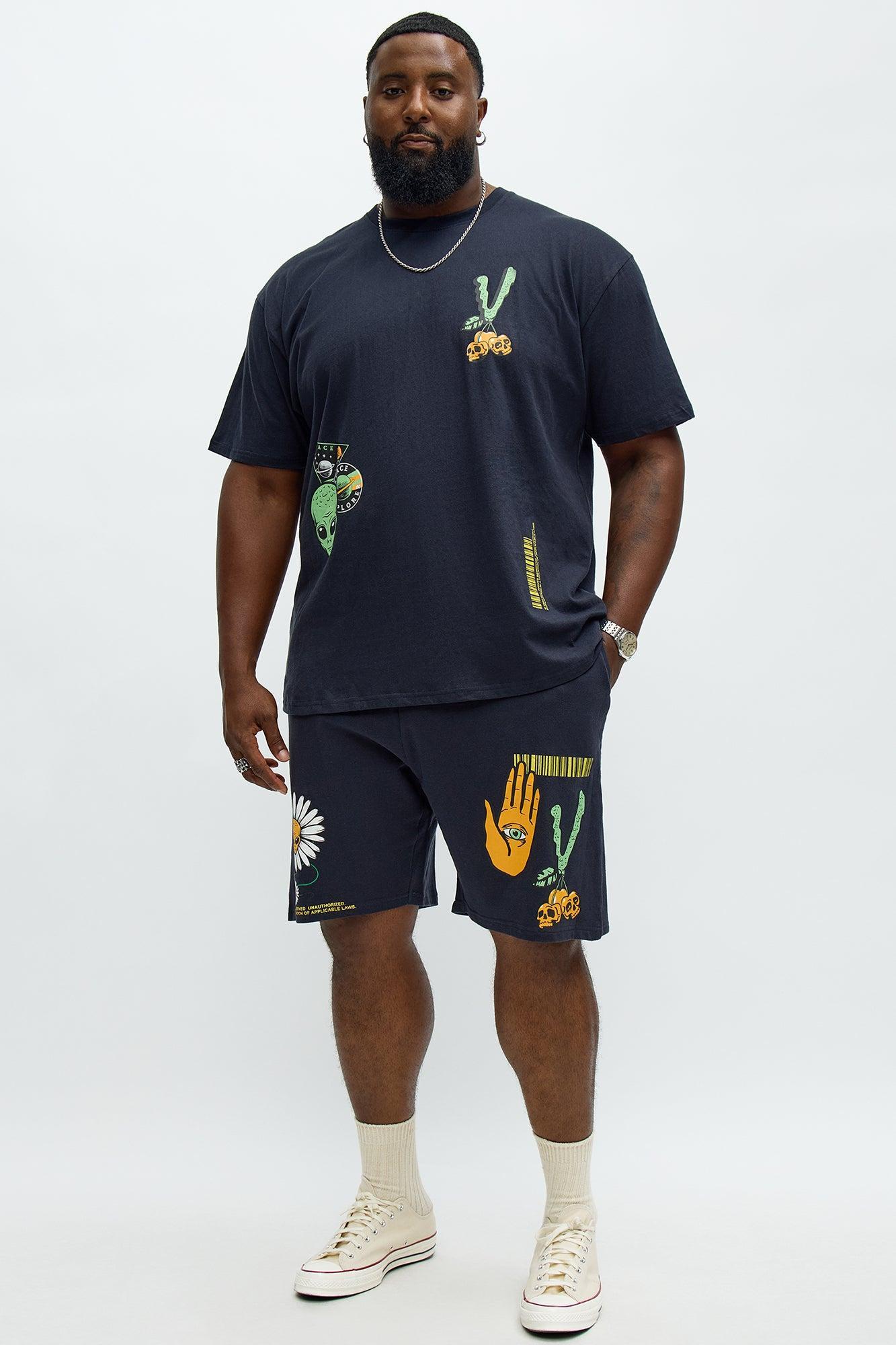 Stack Cash Chase Stars Short Sleeve Tee - Grey Product Image
