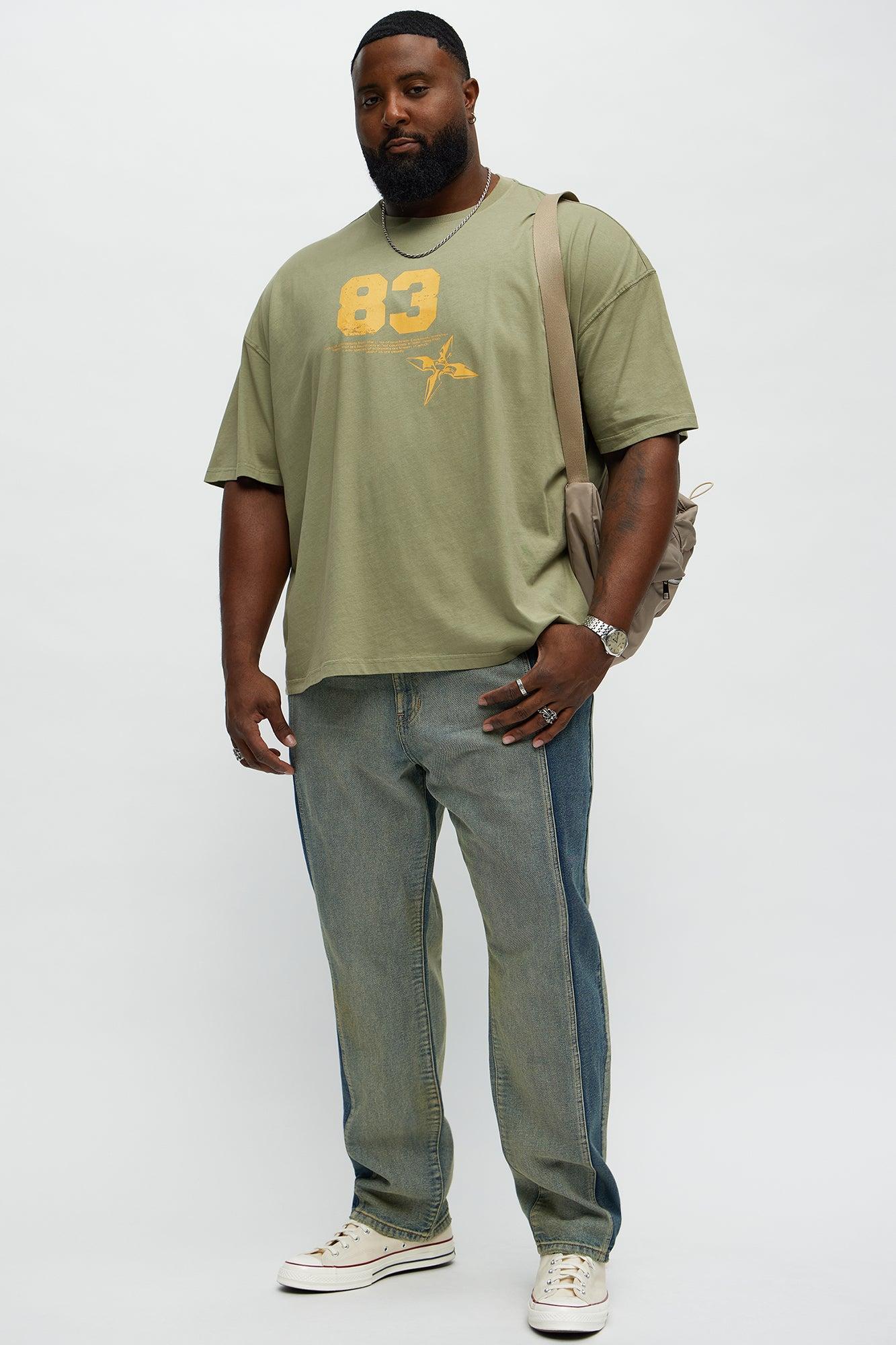 Fearless 83 Oversized Short Sleeve Tee - Olive Product Image