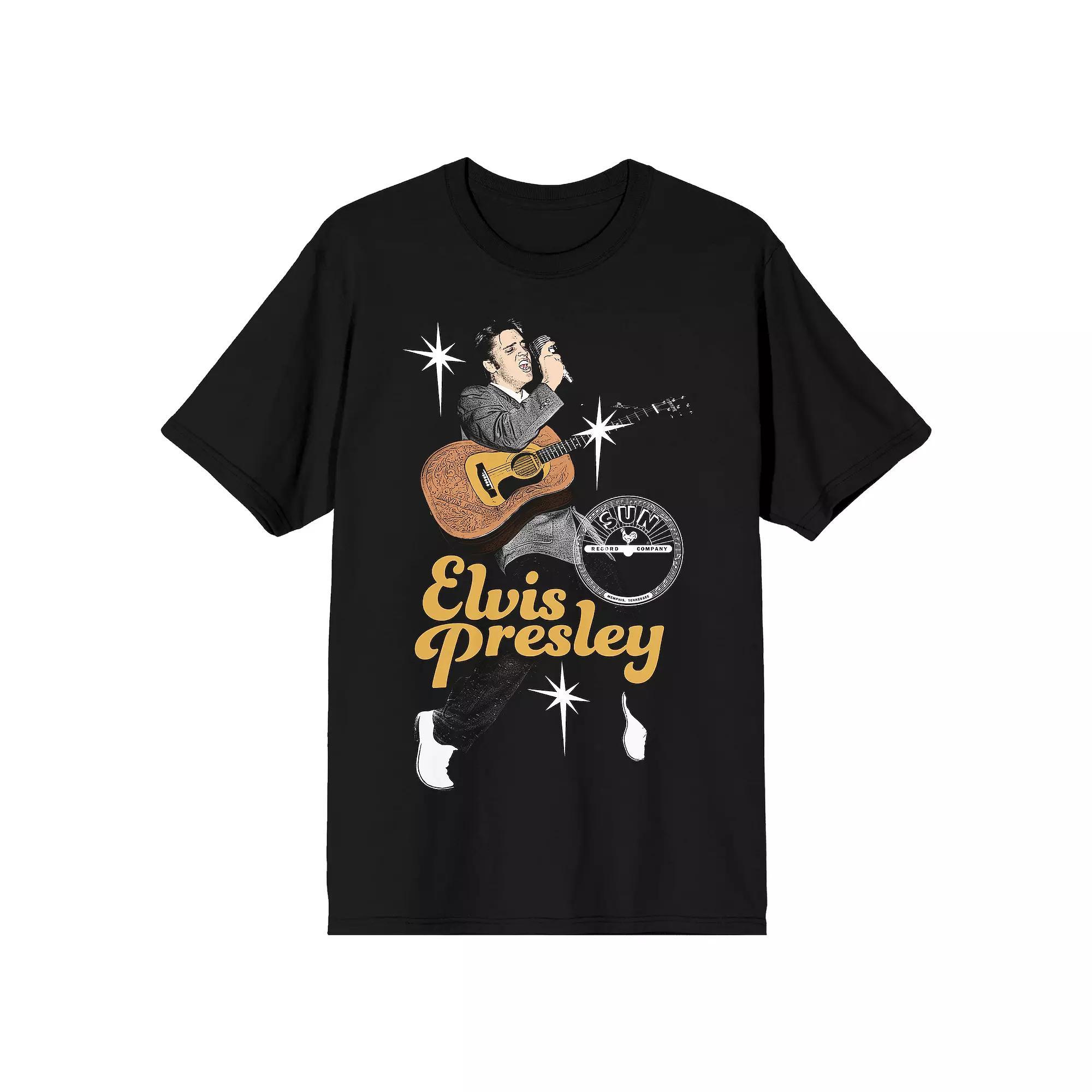 Men's Sun Records Elvis Presley Graphic Tee, Size: Large, Black Product Image