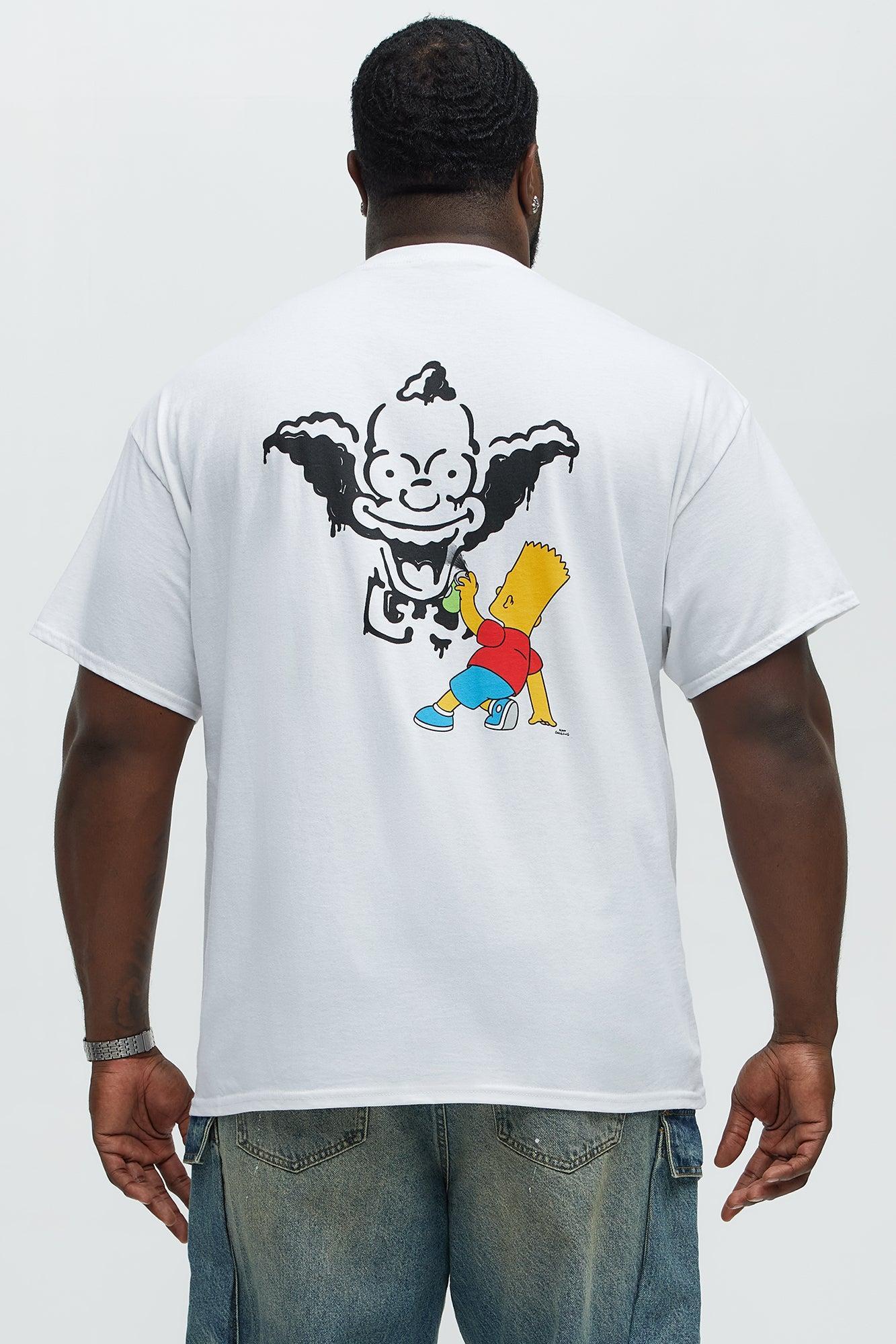 The Simpsons Bart Krusty Short Sleeve Tee - White Product Image