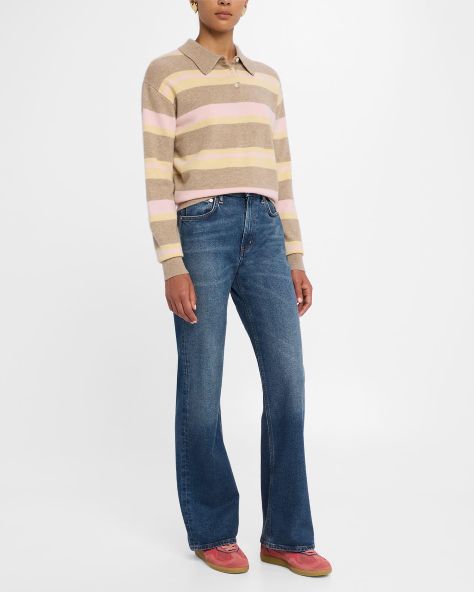 Collegiate Striped Cashmere Polo Product Image