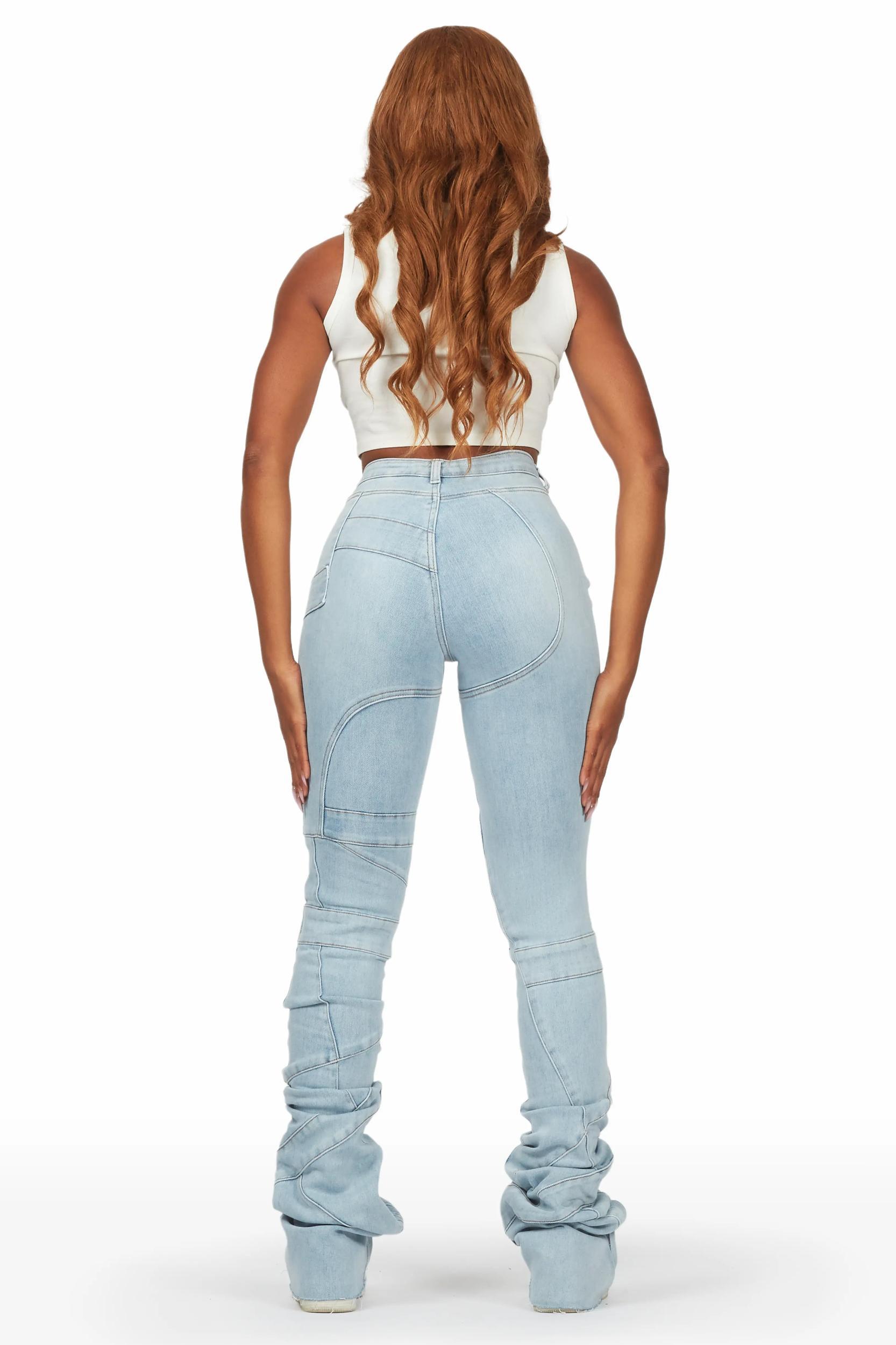 Wynter Light Wash Super Stacked Jean Female Product Image