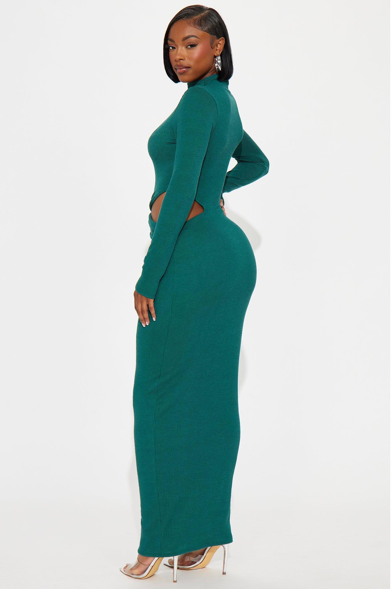 Dreamer Ribbed Maxi Dress - Hunter Product Image