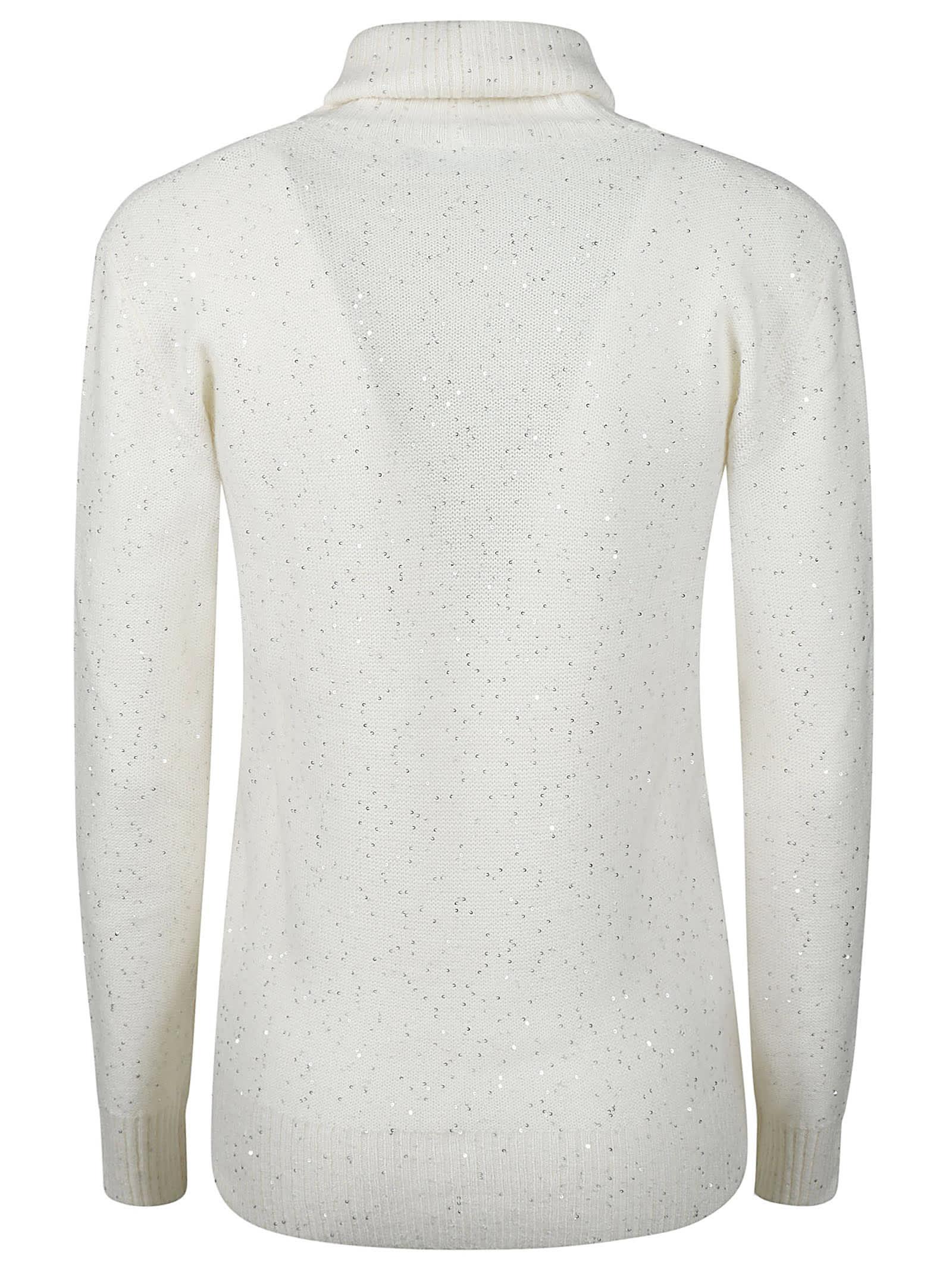 FABIANA FILIPPI Turtle Neck Sweater In White Product Image
