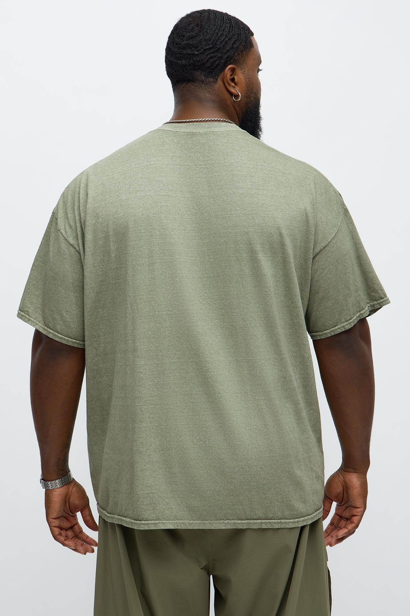 Make Money Not Friends Oversized Short Sleeve Tee - Olive Product Image