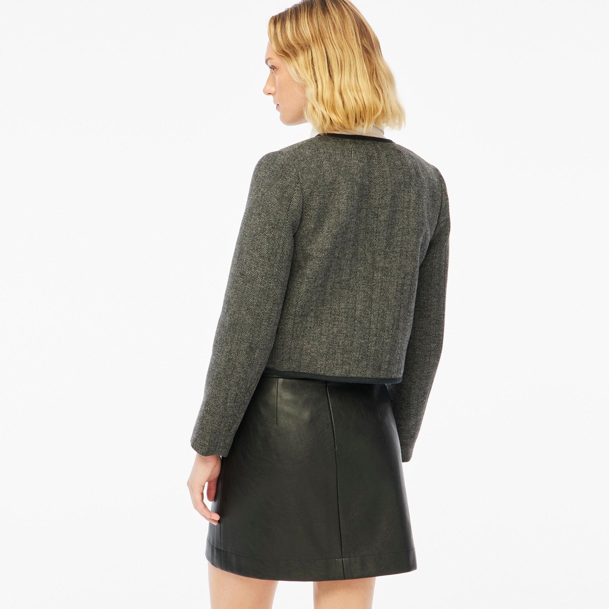 Wool-blend herringbone lady jacket Product Image
