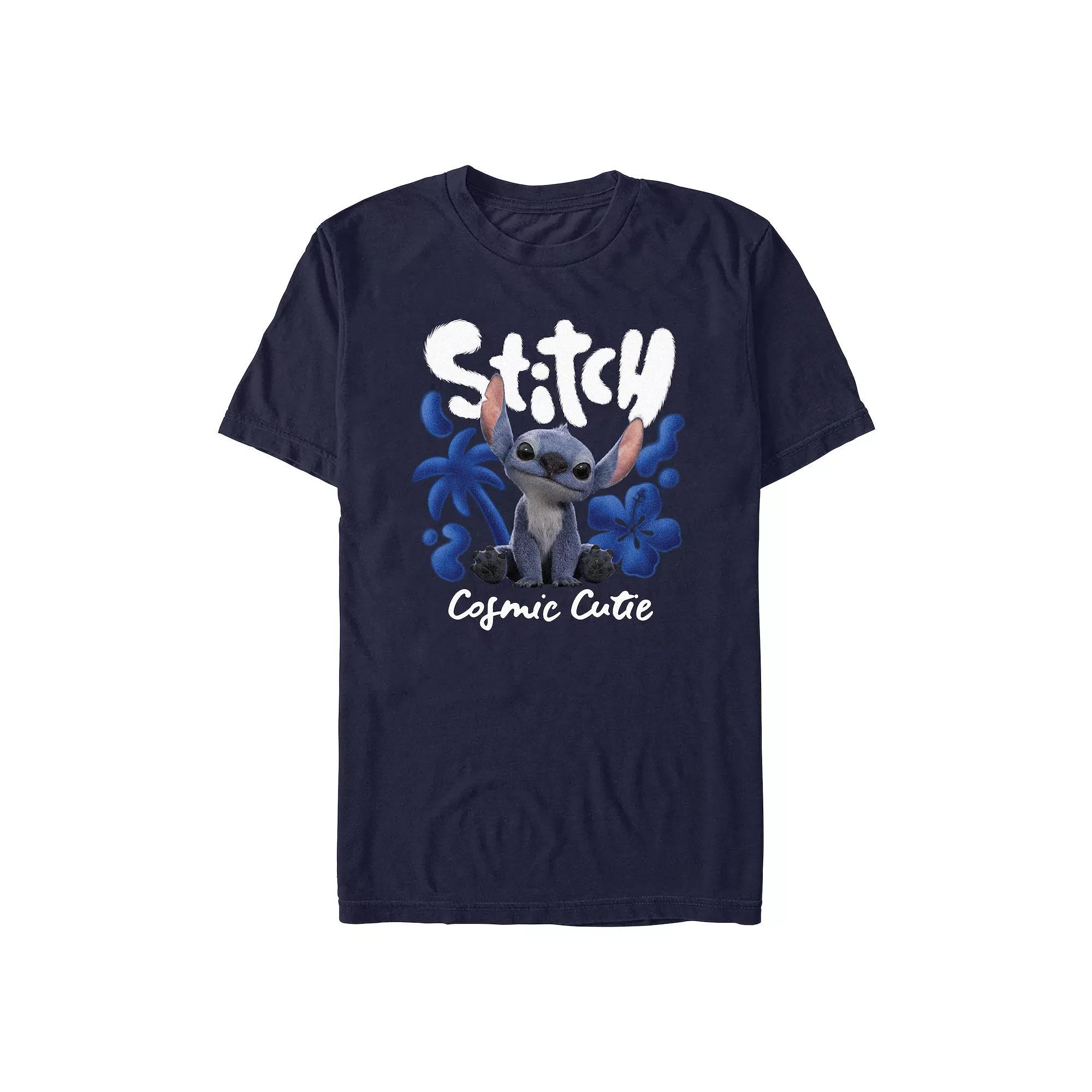 Disney's Lilo & Stitch Cosmic Cutie Men's Graphic Tee, Size: Small, Blue Product Image