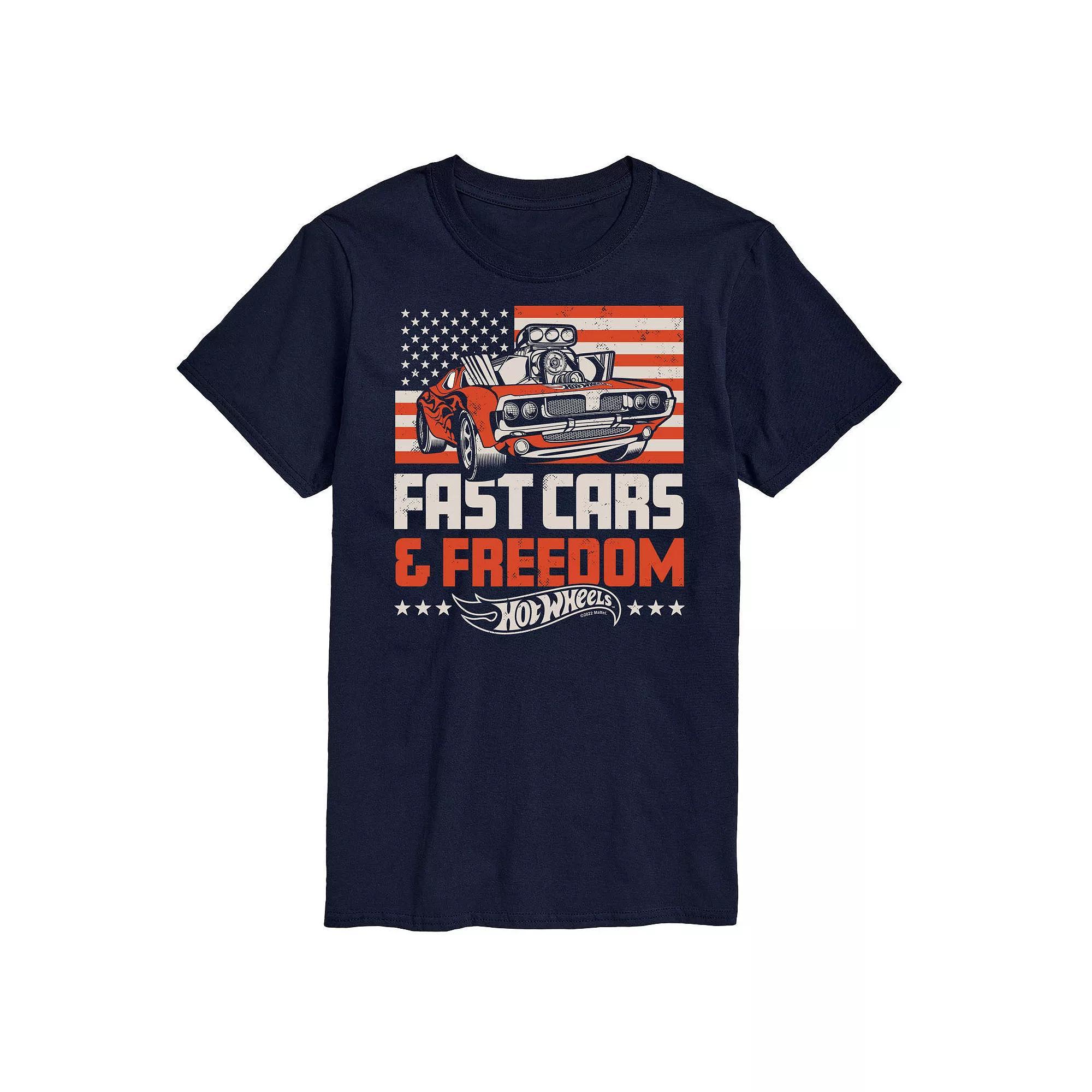 Big & Tall Hot Wheels Fast Cars And Freedom Graphic Tee, Mens Product Image