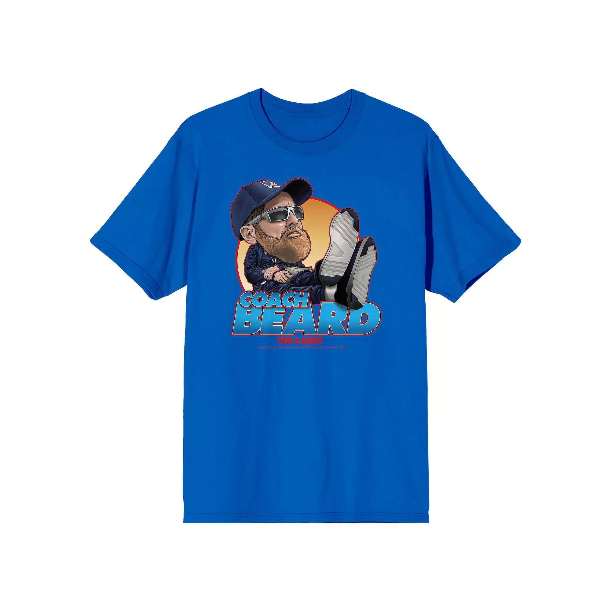 Men's Ted Lasso Coach Beard Graphic Tee, Size: XXL, Blue Product Image