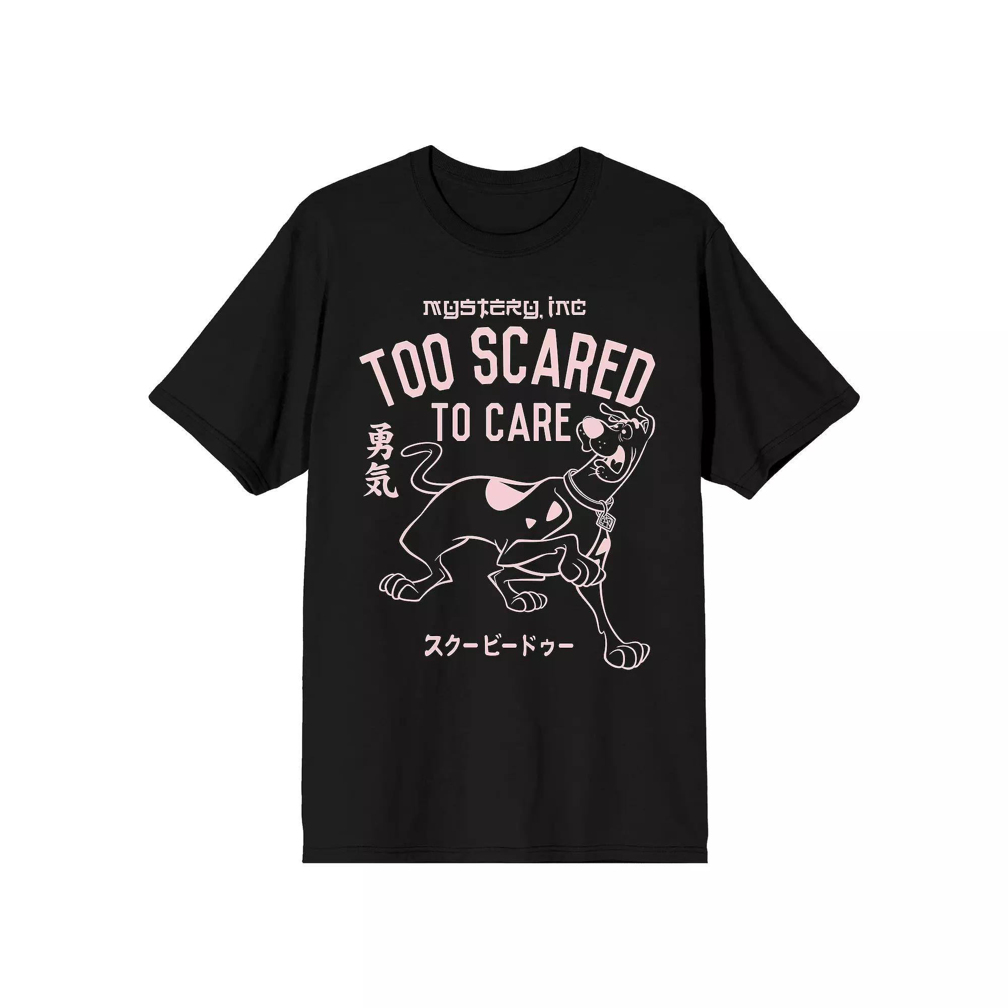 Men's Scooby Doo Too Scared Tee, Size: XL, Black Product Image