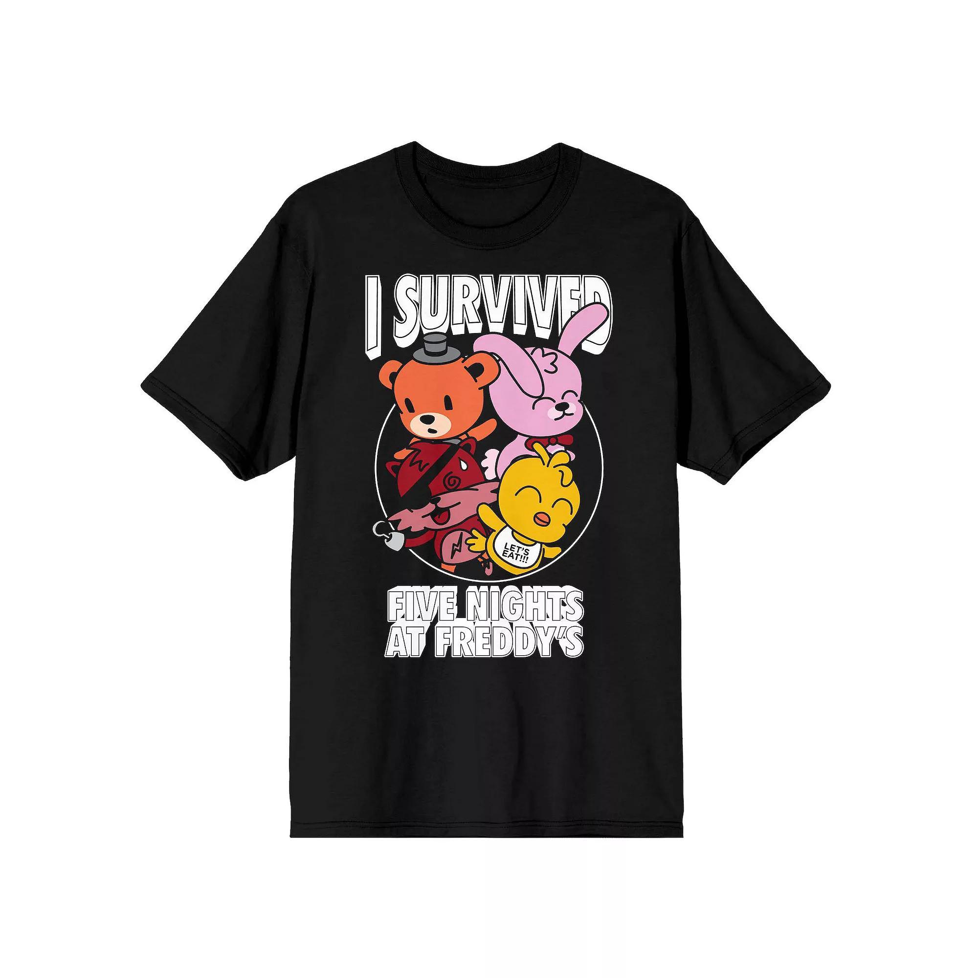 Men's Five Nights at Freddy's Tee, Size: Medium, Black Product Image