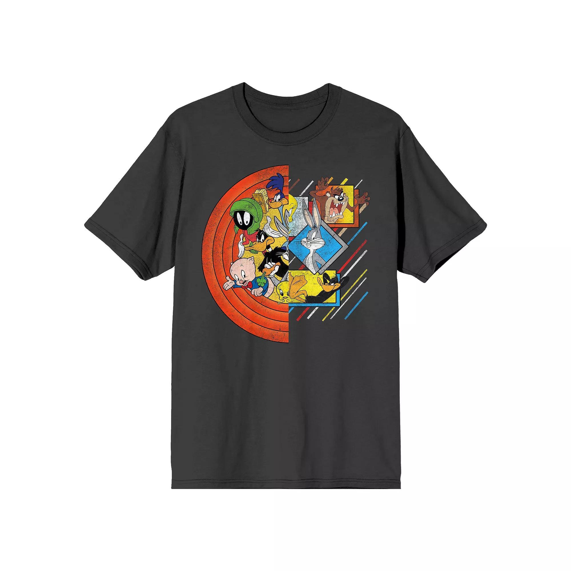 Men's Looney Toons Characters Tee, Size: XL, Grey Product Image