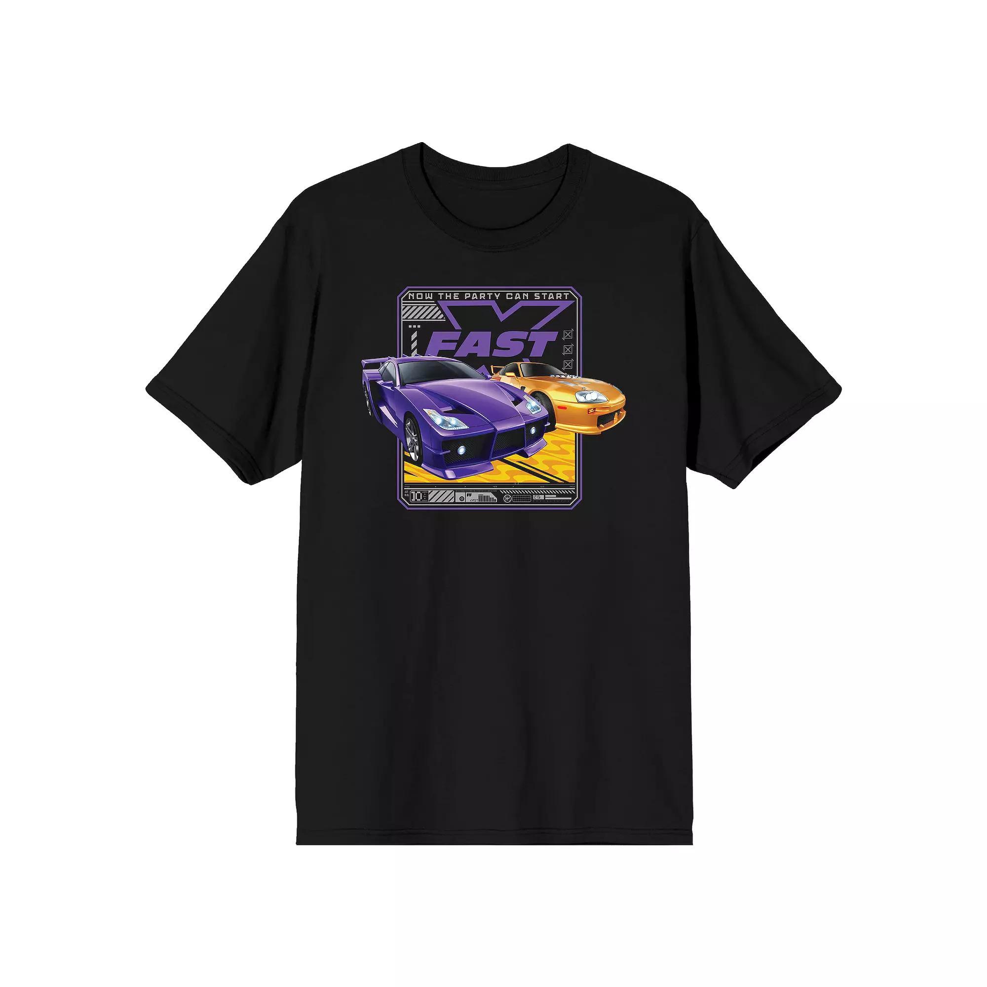 Men's Fast & Furious Now The Party Can Start Graphic Tee, Size: Large, Black Product Image