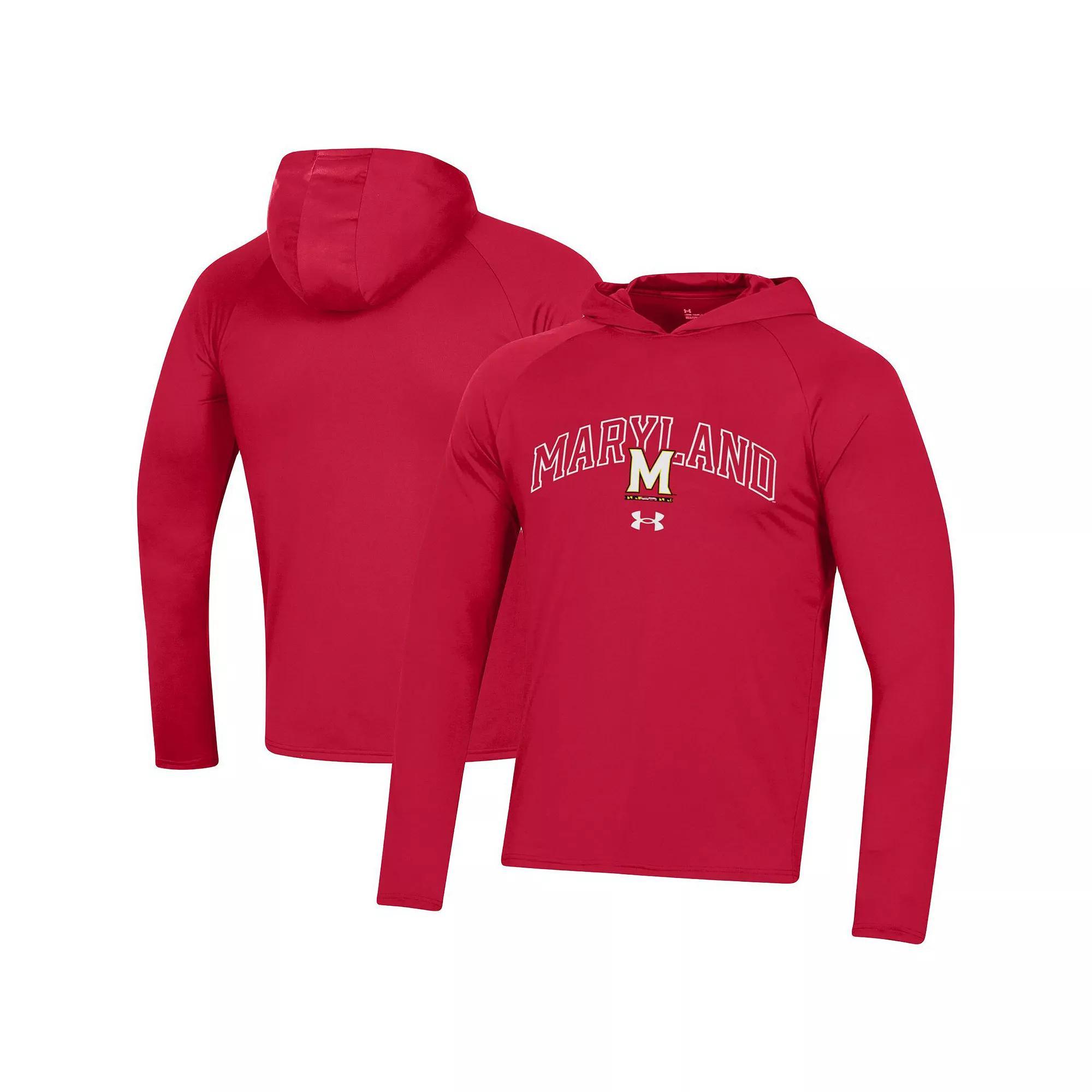 Men's Under Armour Black Northwestern Wildcats 2023 Sideline Tech Hooded Raglan Long Sleeve T-Shirt, Size: 2XL Product Image