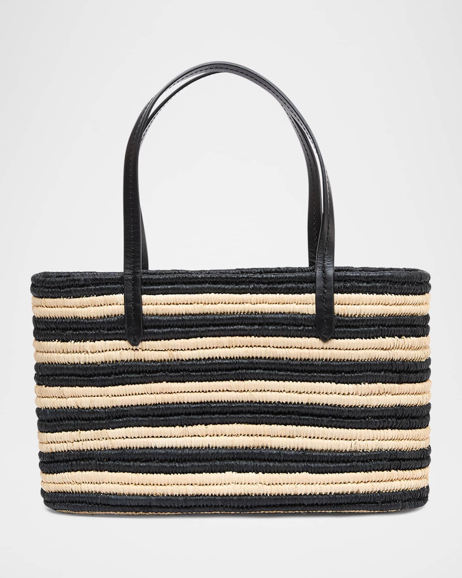 The Capri Striped Tote Bag with Lobster Charm  Product Image