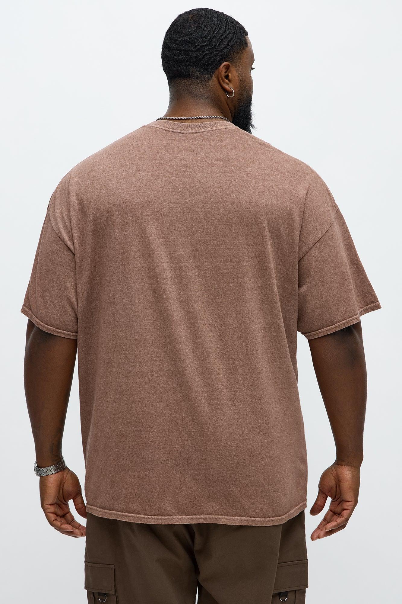 Saints Over Sinners Oversized Short Sleeve Tee - Brown Product Image