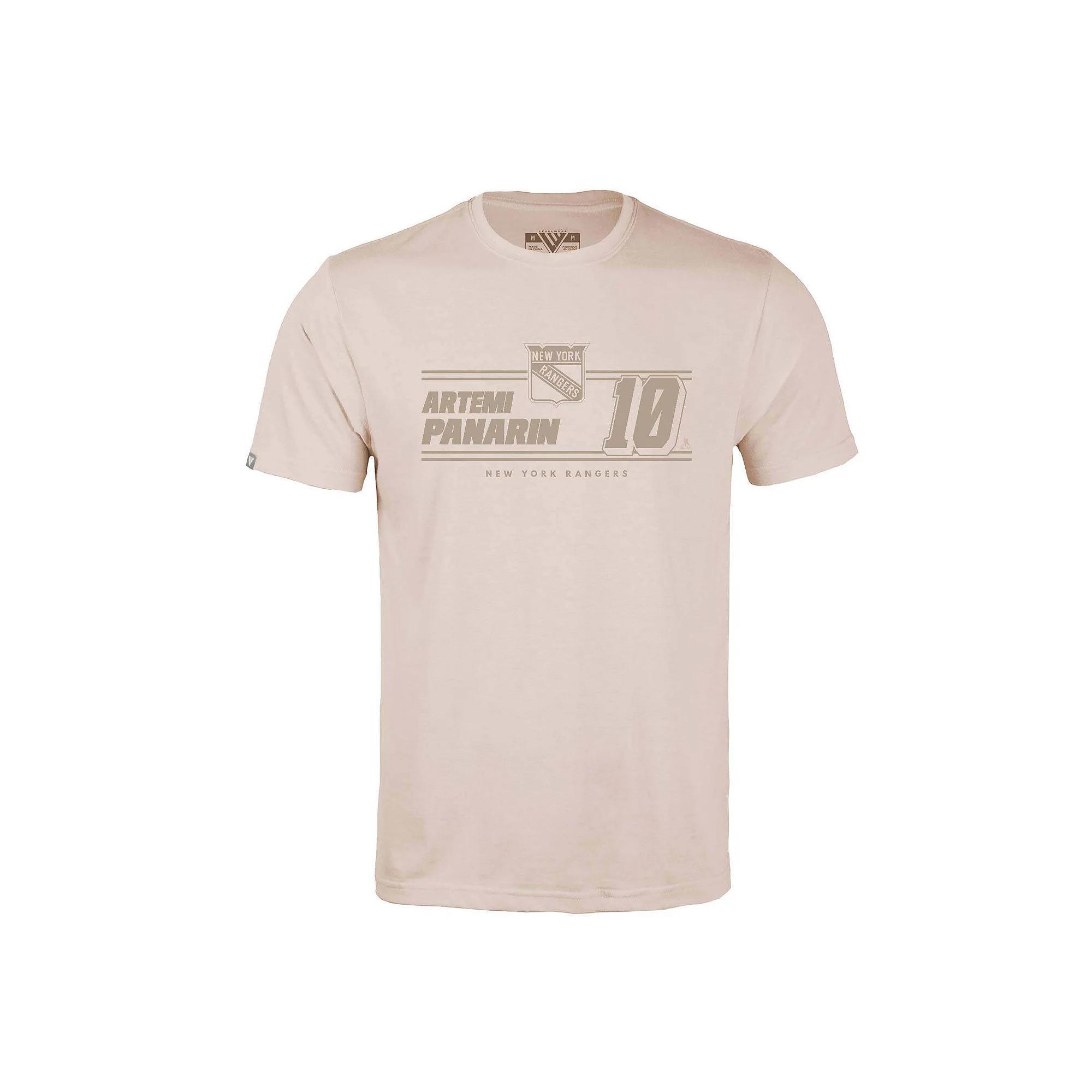 Men's Levelwear Artemi Panarin Khaki New York Rangers Richmond Mileage Name & Number T-Shirt, Size: Small, Ran Beig K Product Image