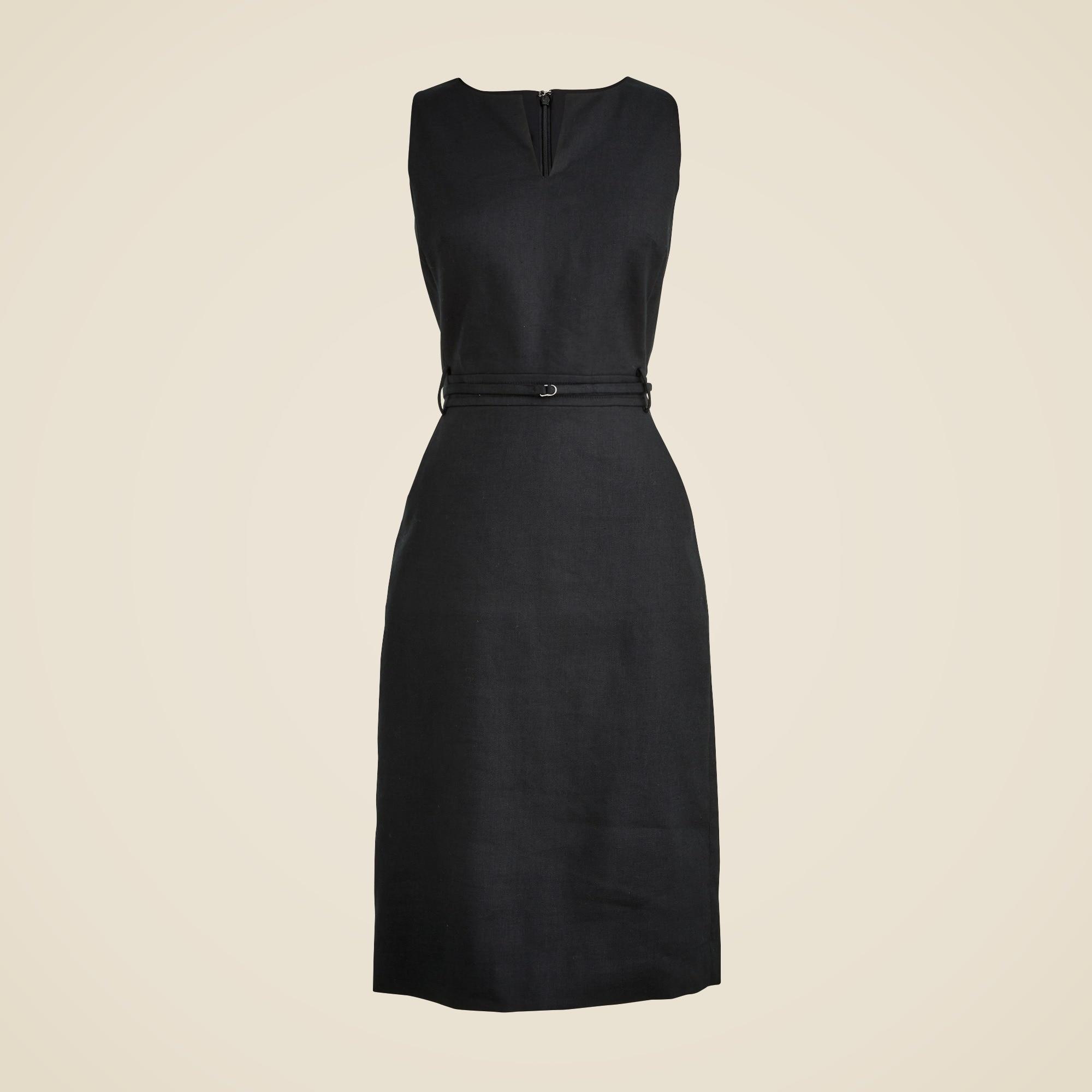 Executive dress in stretch linen blend Product Image