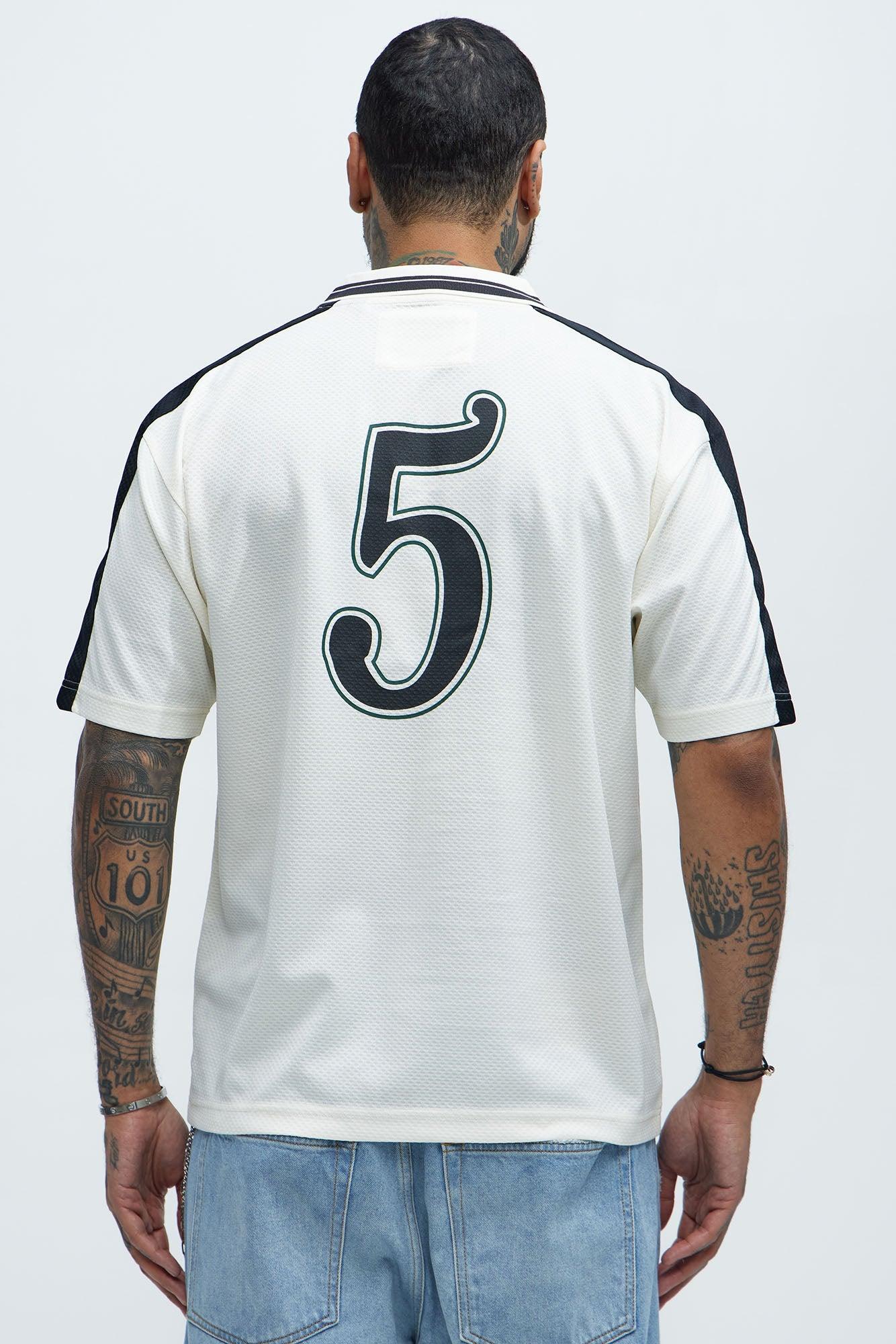 Saints Social Johnny Collar Soccer Jersey - Off White Product Image