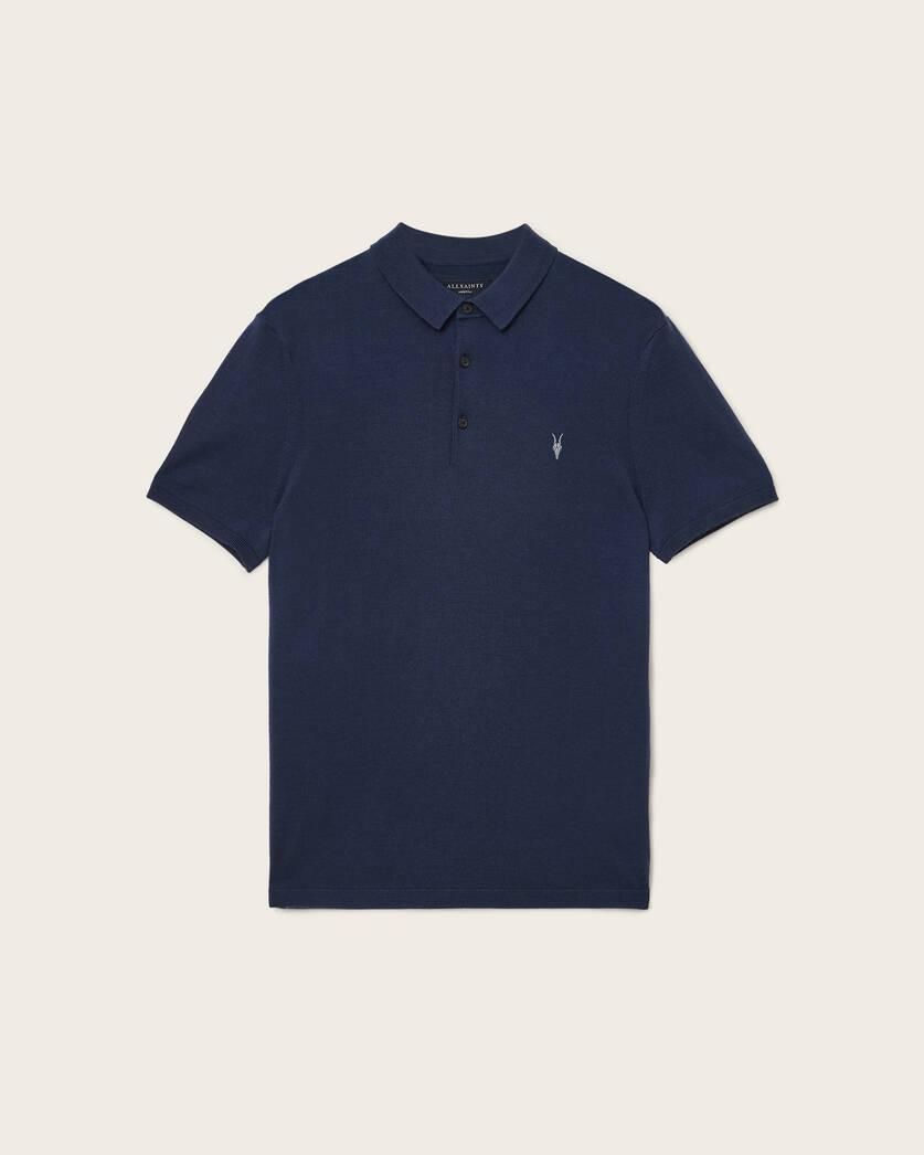 Mode Merino Short Sleeve Ramskull Polo Shirt Product Image