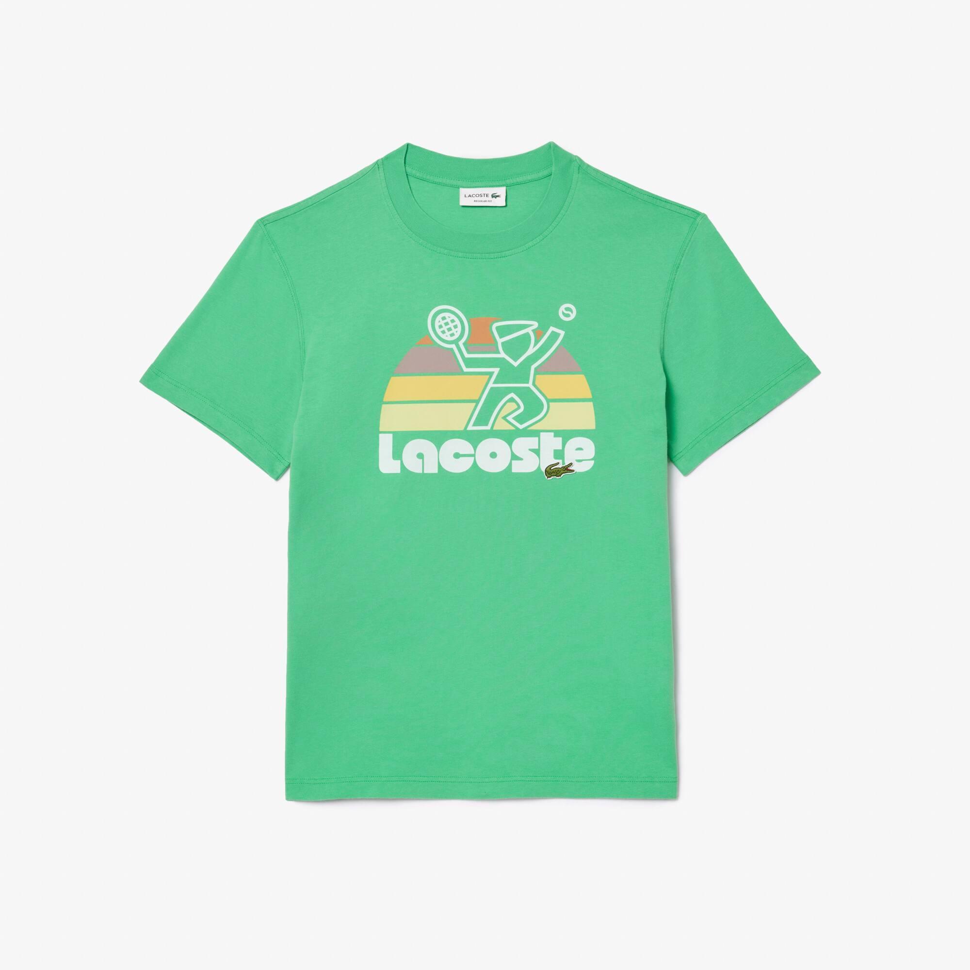 Men's Washed Effect Tennis Print T-Shirt Product Image