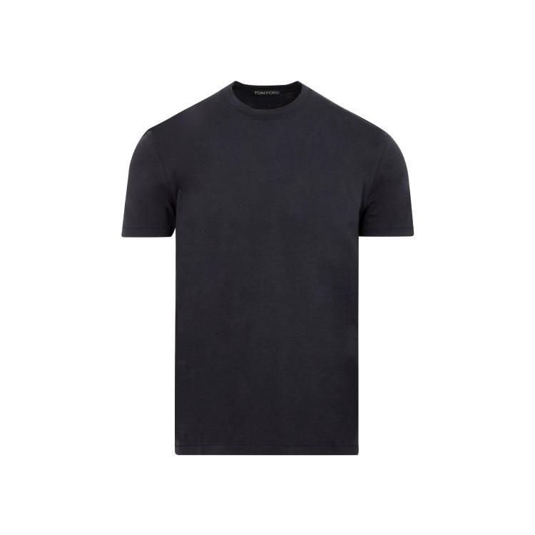 TOM FORD Basic Cotton T-shirt In Lb Black Product Image